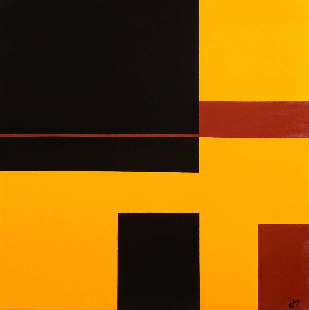 Trinity Yellow Motion 90 x 90cm acrylic on canvas
