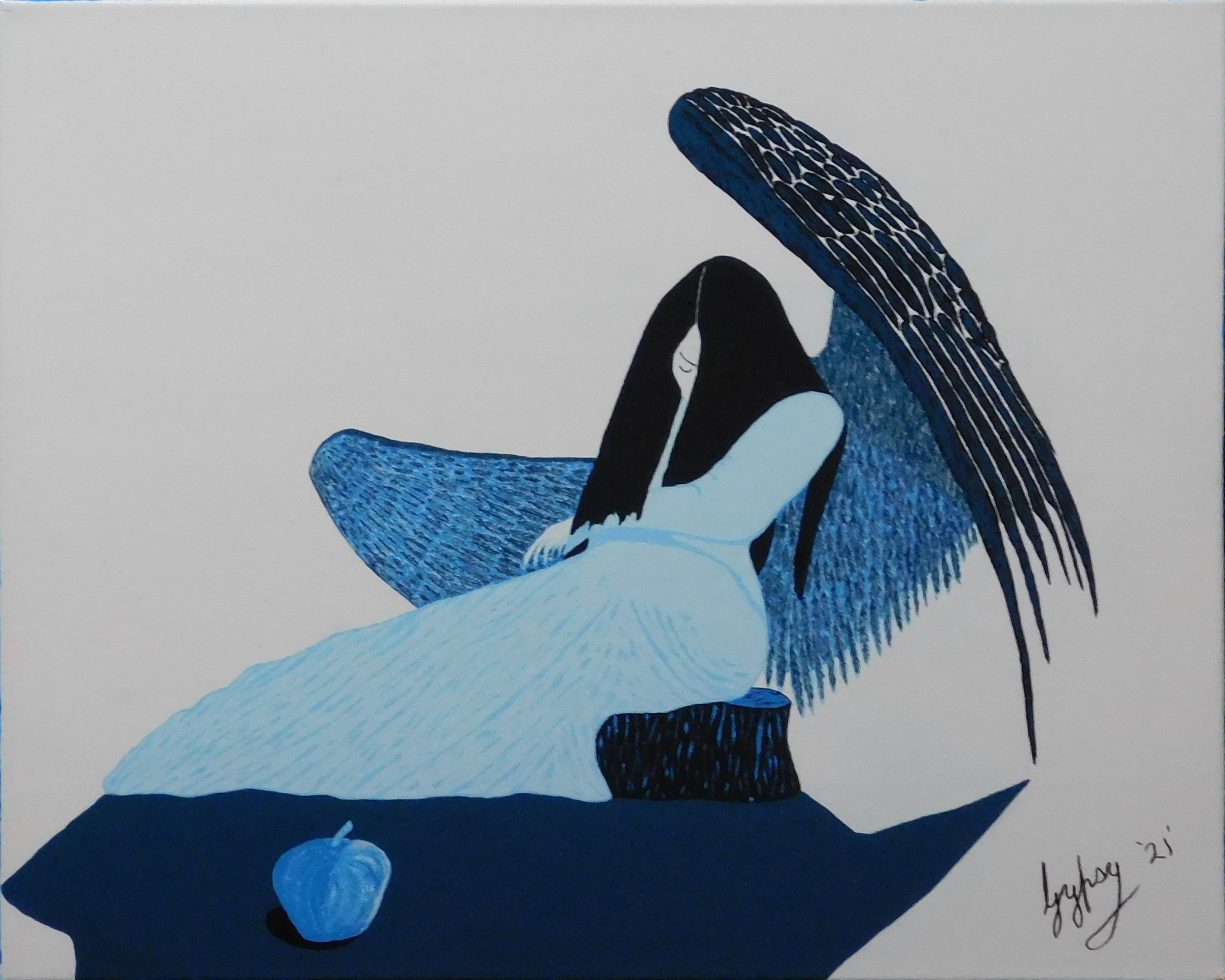 Temptation of Eve 60 x 50cm acrylic on canvas