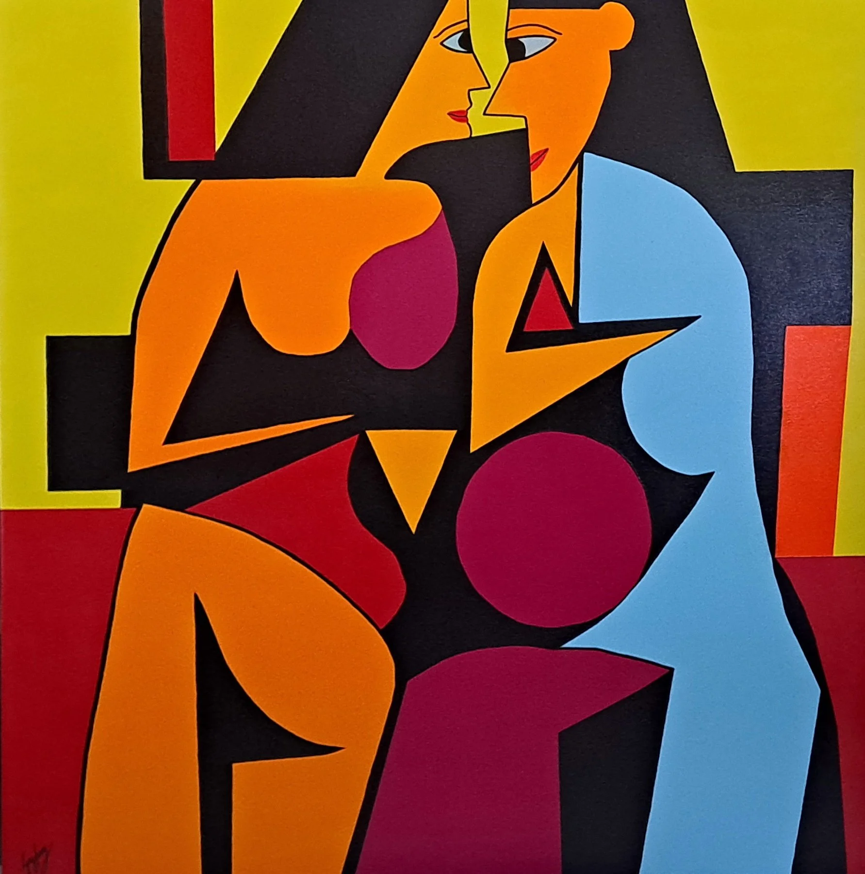 Entanglement of Love 90 x 90cm acrylic on canvas