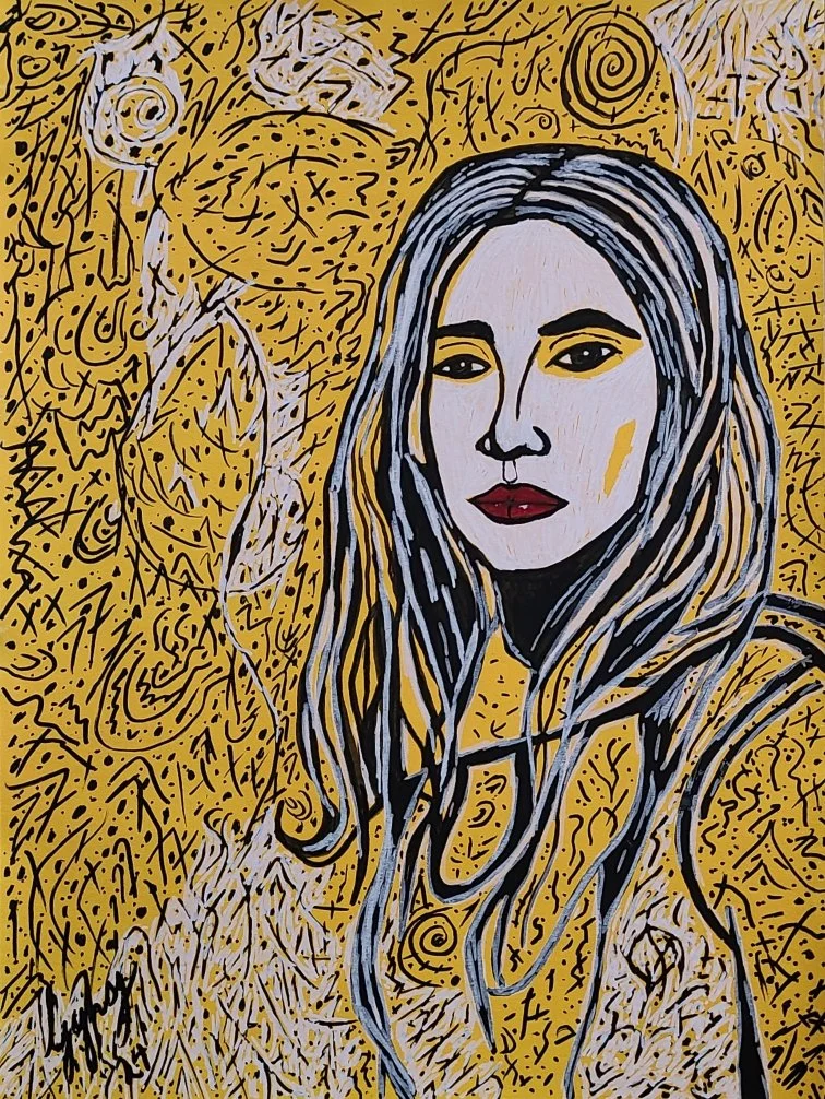 Portrait Number 2 20 x 28cm acrylic on paper