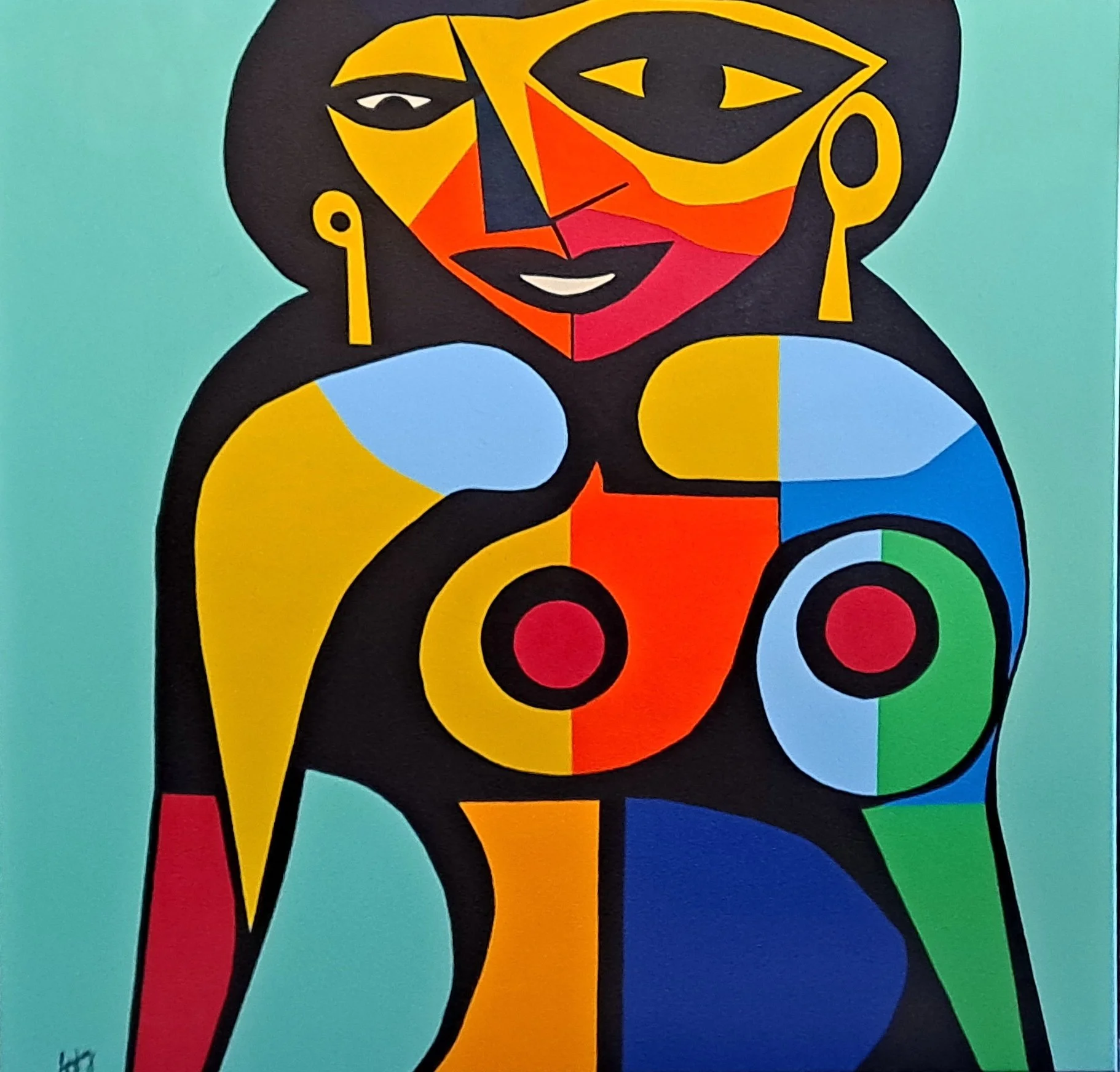 Femme Fatale 90 x 90cm acrylic on canvas