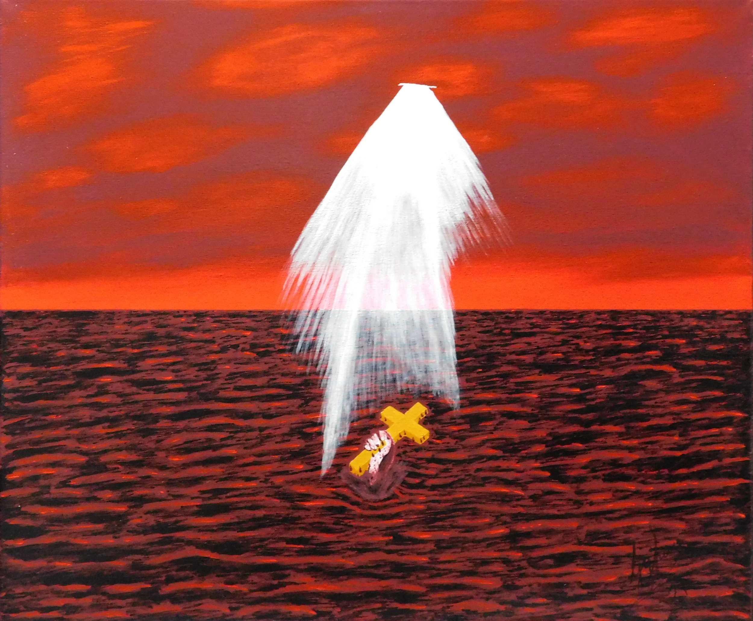 In The Name of Christ 60 x 50cm acrylic on canvas