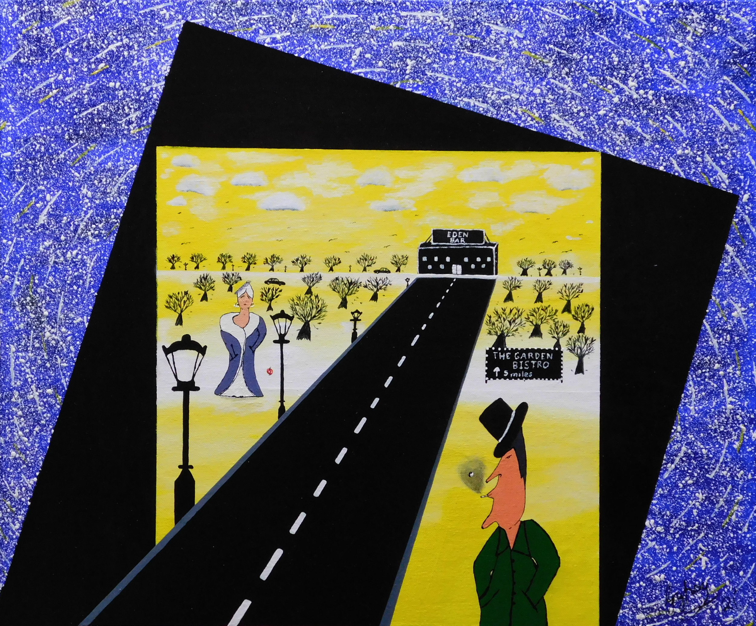 Adam and Eve in the 20th Century 60 x 50cm acrylic on canvas