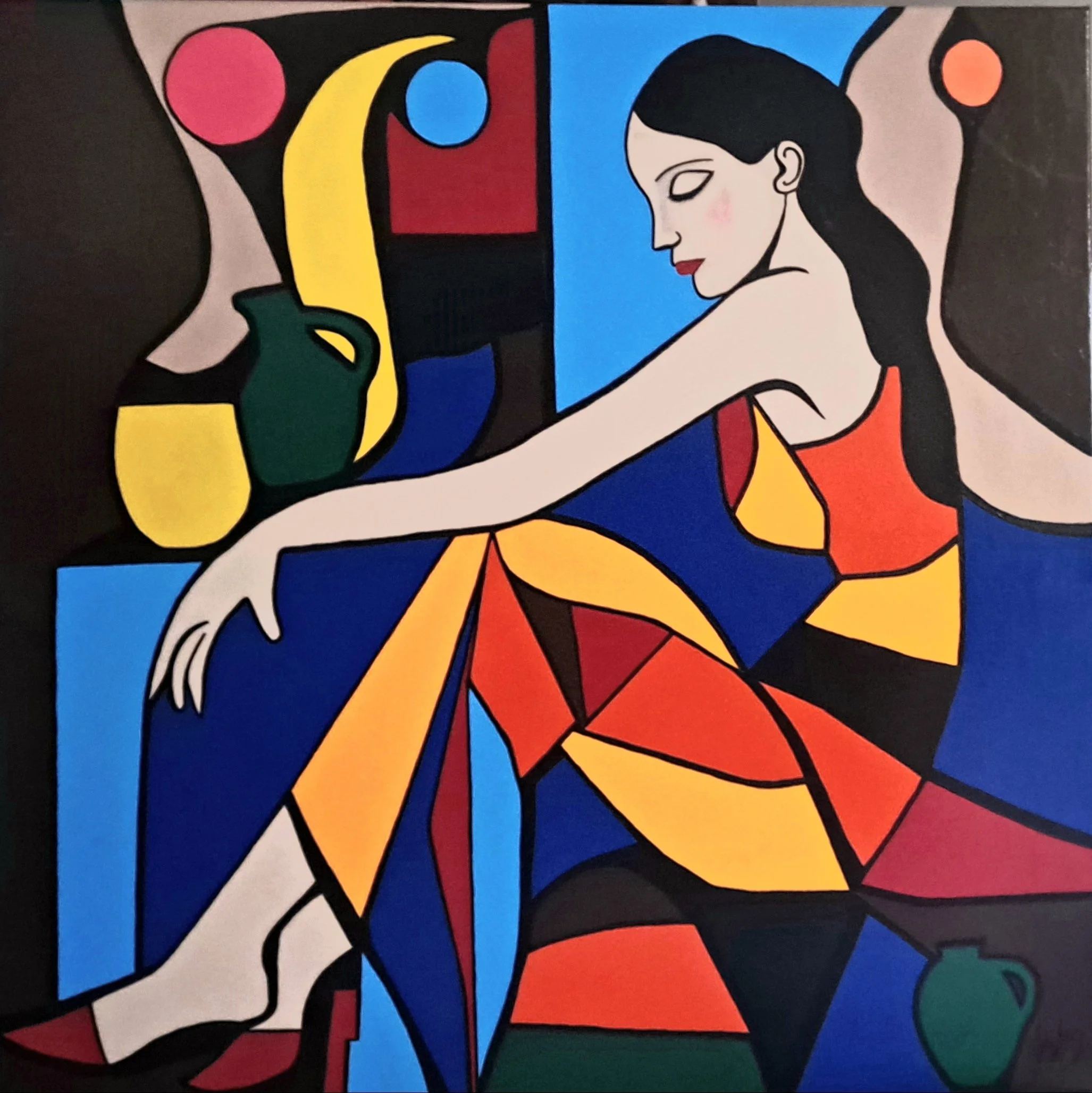 Rosanna
90cmx90cm acrylic on canvas