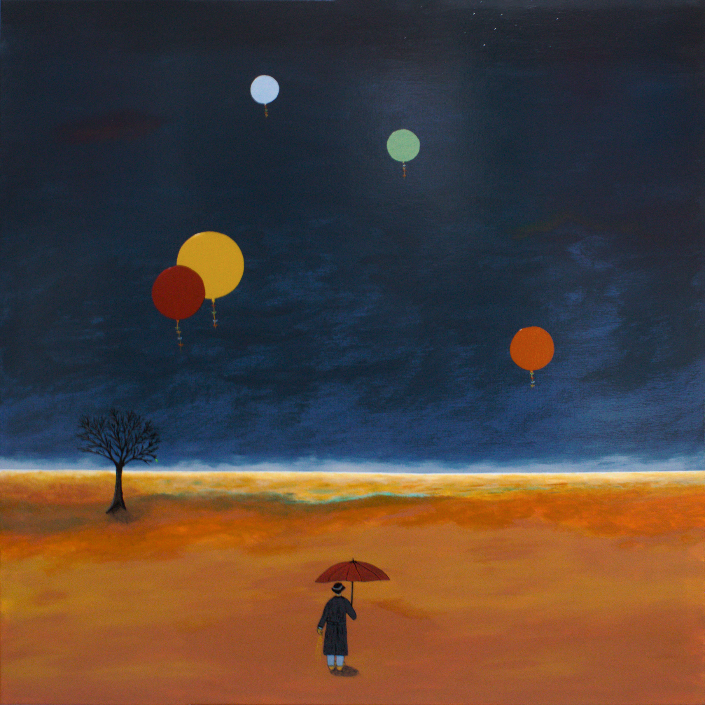 Reflections of Solitude 90 x 90cm acrylic on canvas