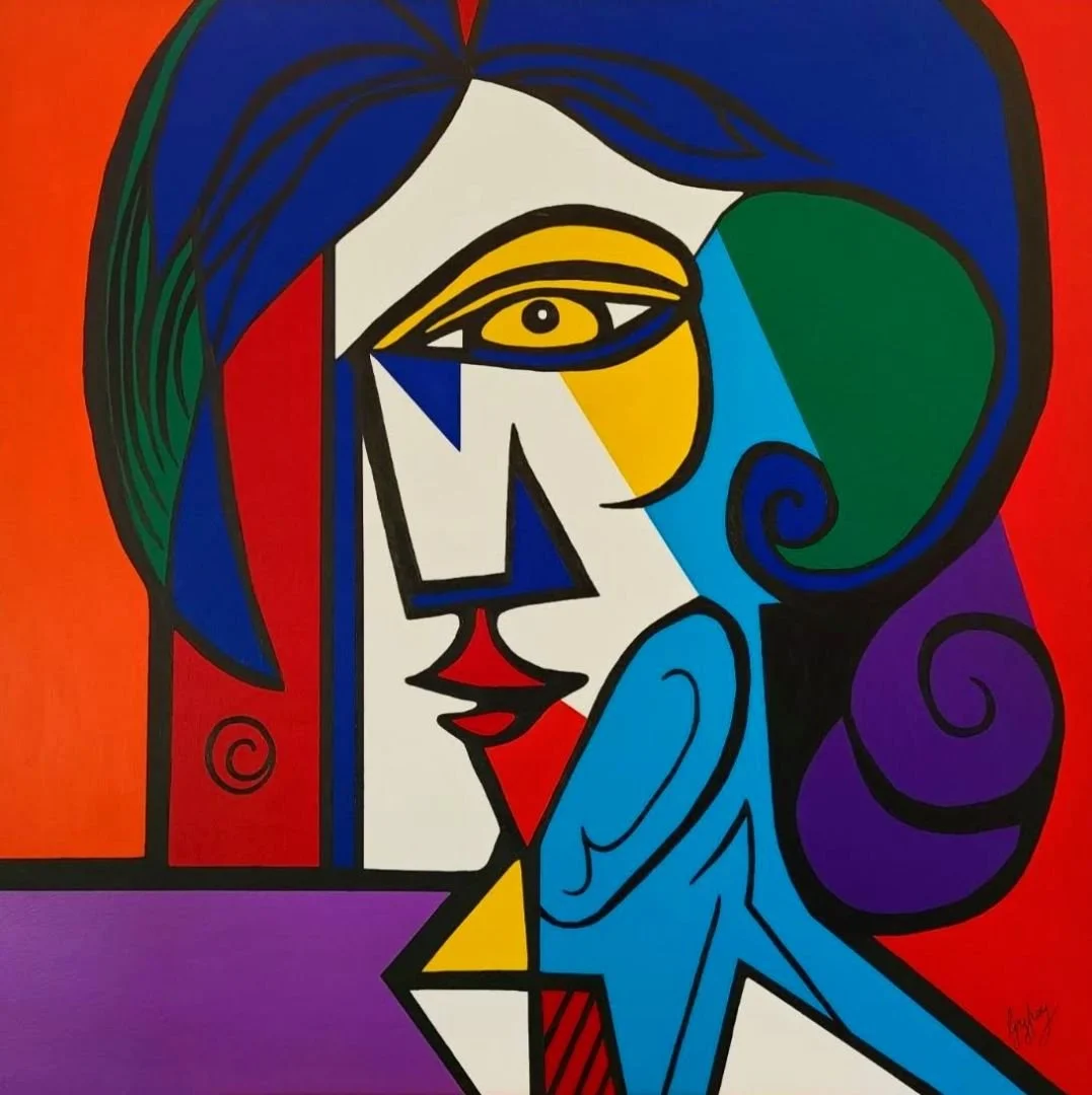 Amadeus 90 x 90cm acrylic on canvas