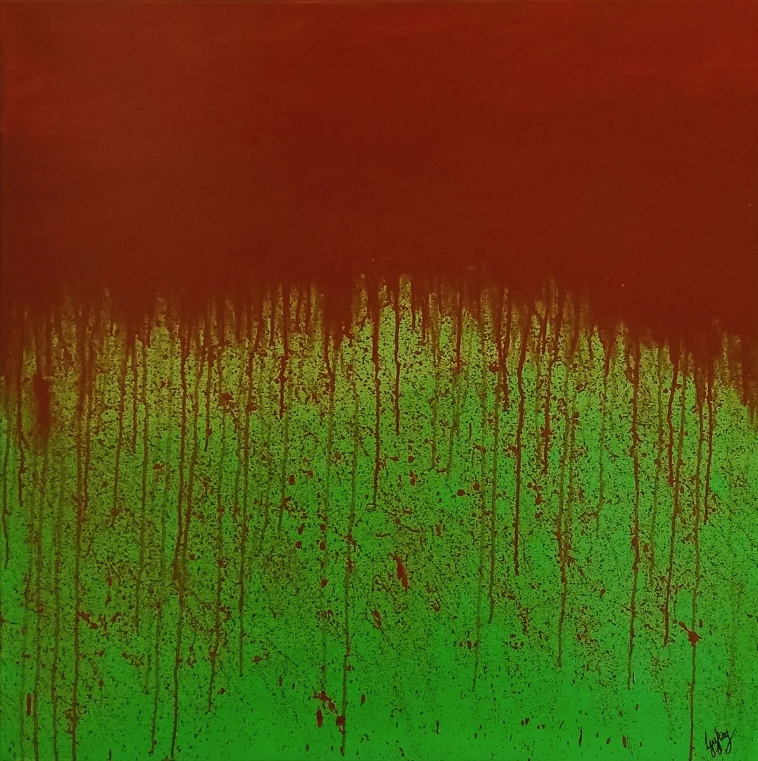 Tears for the Lost, the Forsaken and the Heart Broken 90 x 90cm acrylic on canvas