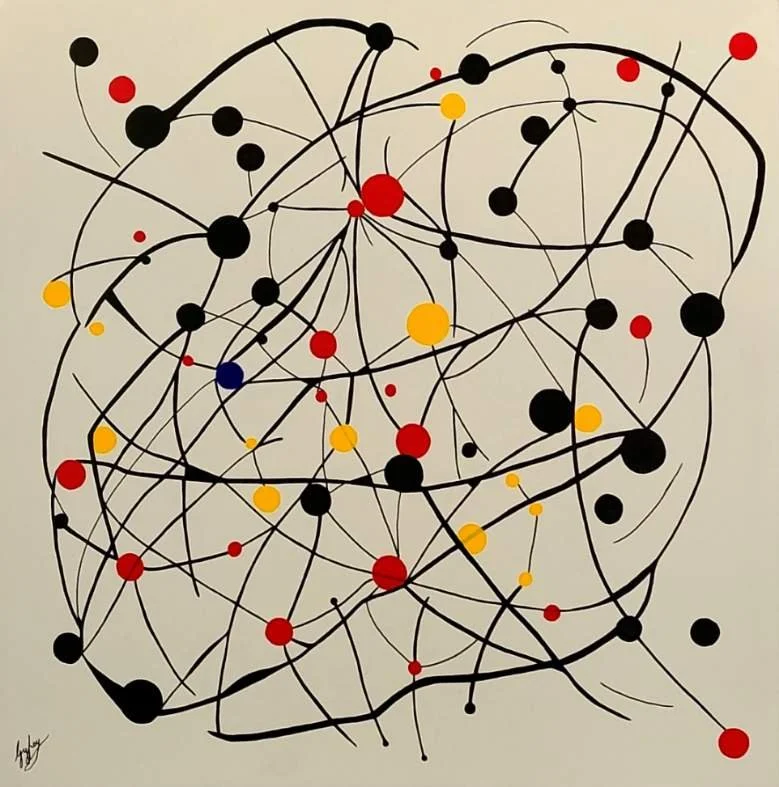 Universal Threads 90 x 90cm acrylic on canvas
