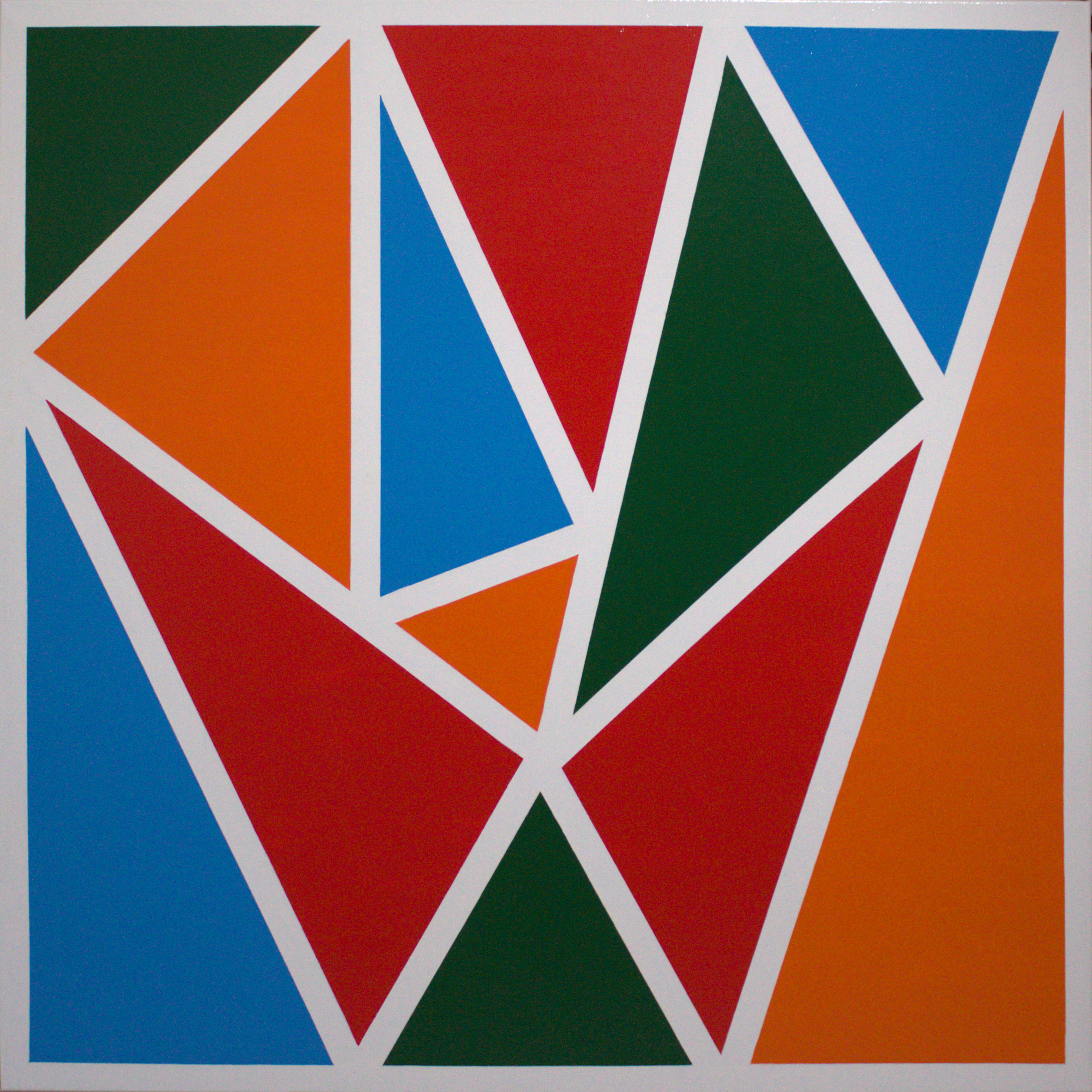 Shapes Triangles 90 x 90cm acrylic on canvas