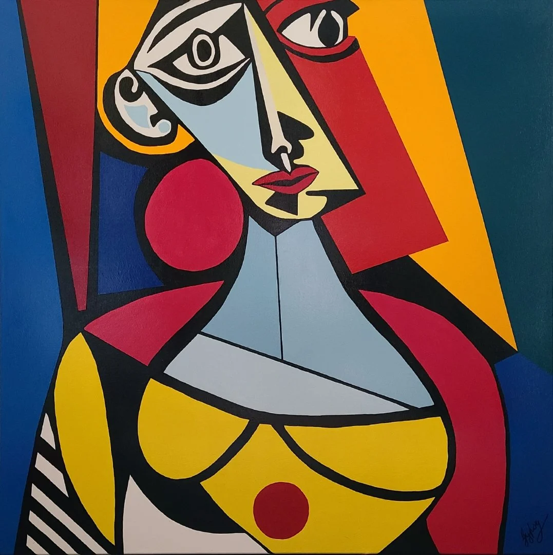 The Ruby Earring 90 x 90cm acrylic on canvas