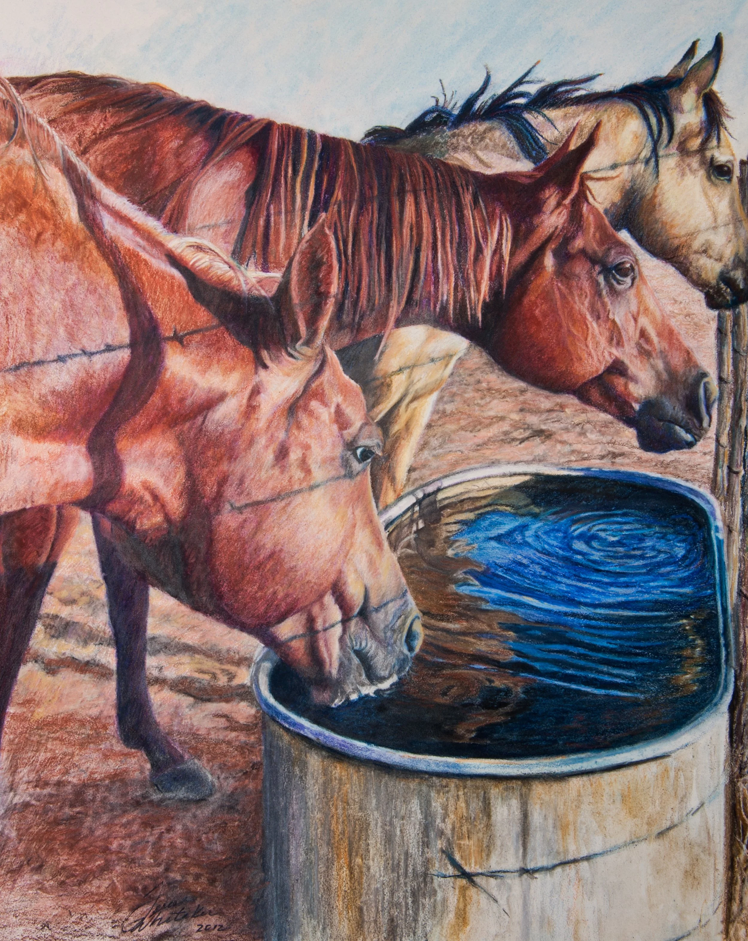 Teresa Whitaker is a Texas-based artist specializing in colored pencils and sculpture, inspired by a deep love of horses. Creating detailed, expressive pieces that capture the spirit, movement and beauty of equine life.