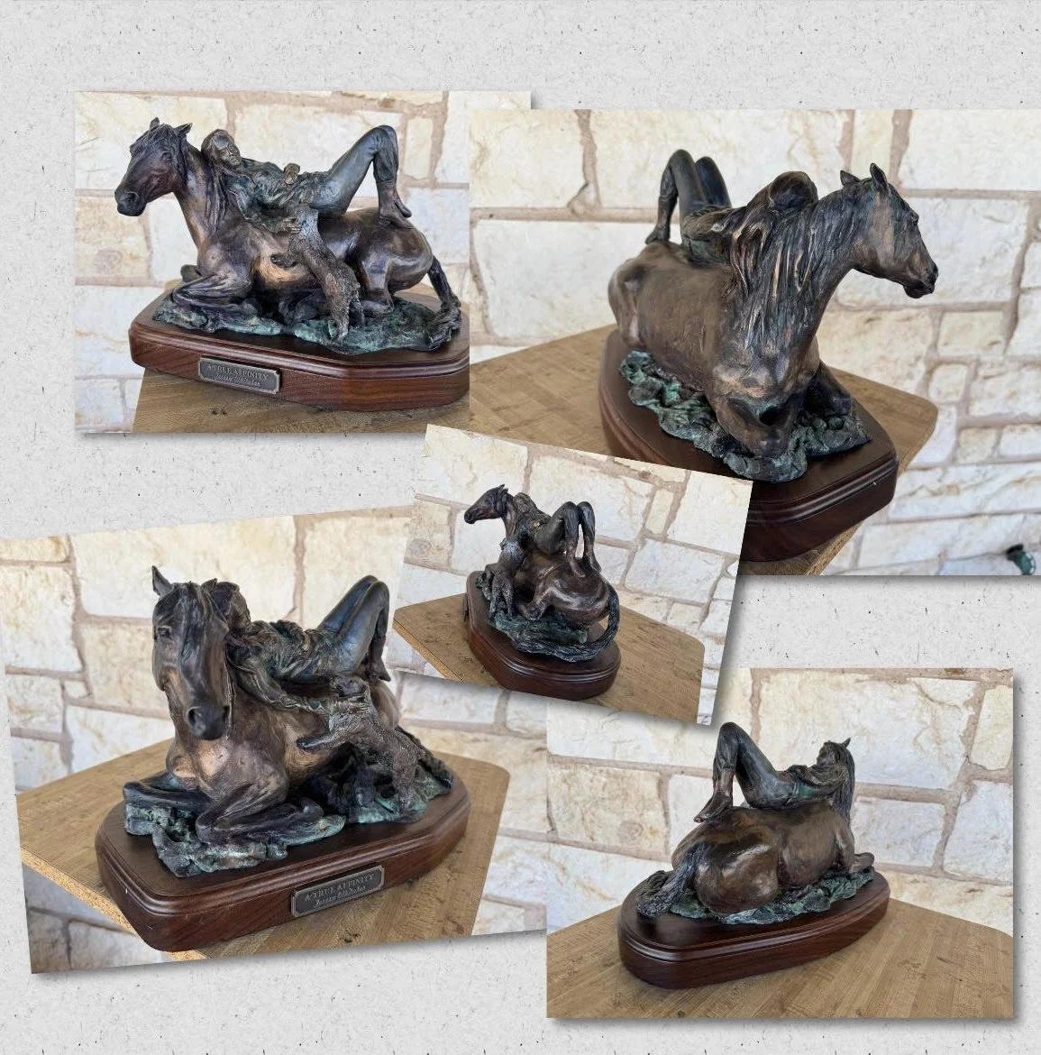 "A True Affinity" • Edition 1 of 12 • Bronze • Size: 15” long x 8” wide x 9.5” tall • Each piece has a uniquely but similar patina • Cost $1800