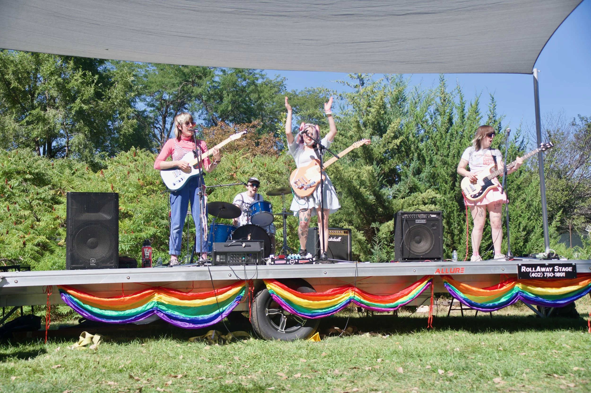 Band performing on stage