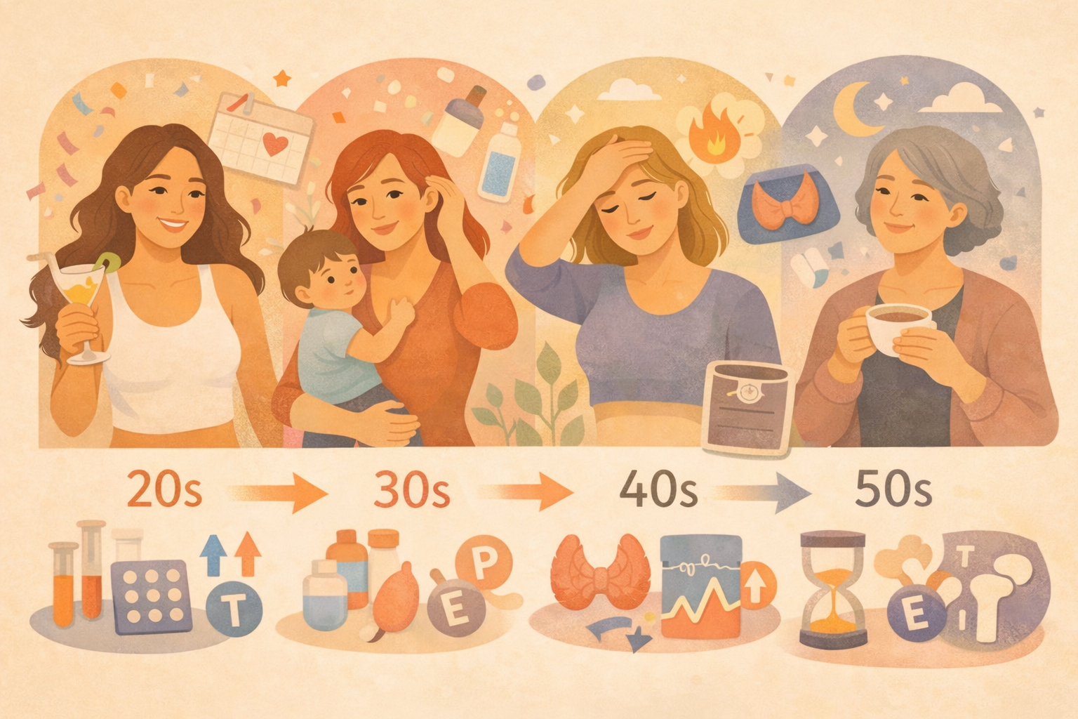 The Hormone Timeline: What Your Body Is Really Doing in Your 20s, 30s, 40s, 50s, and Beyond