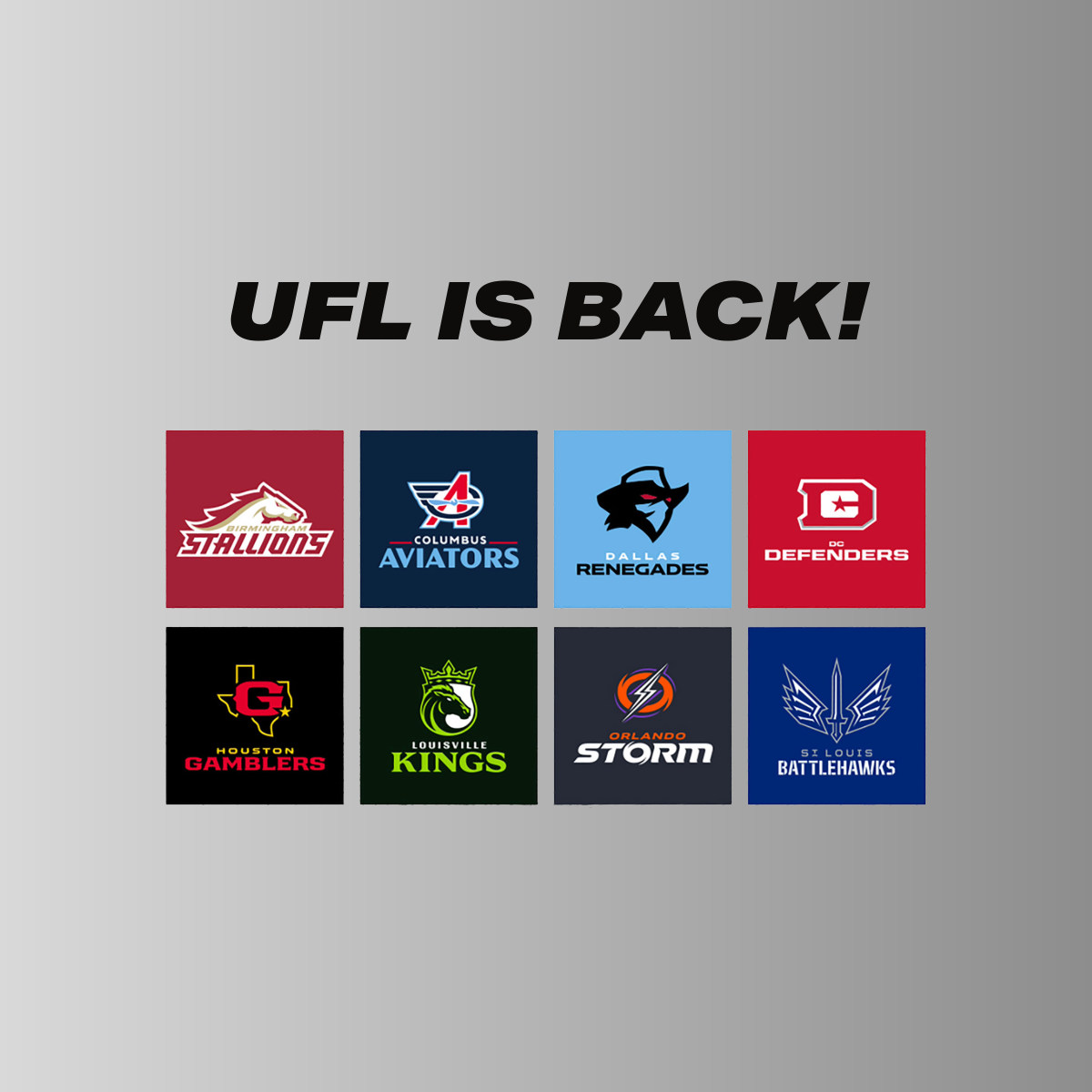 UFL Season Begins Today!