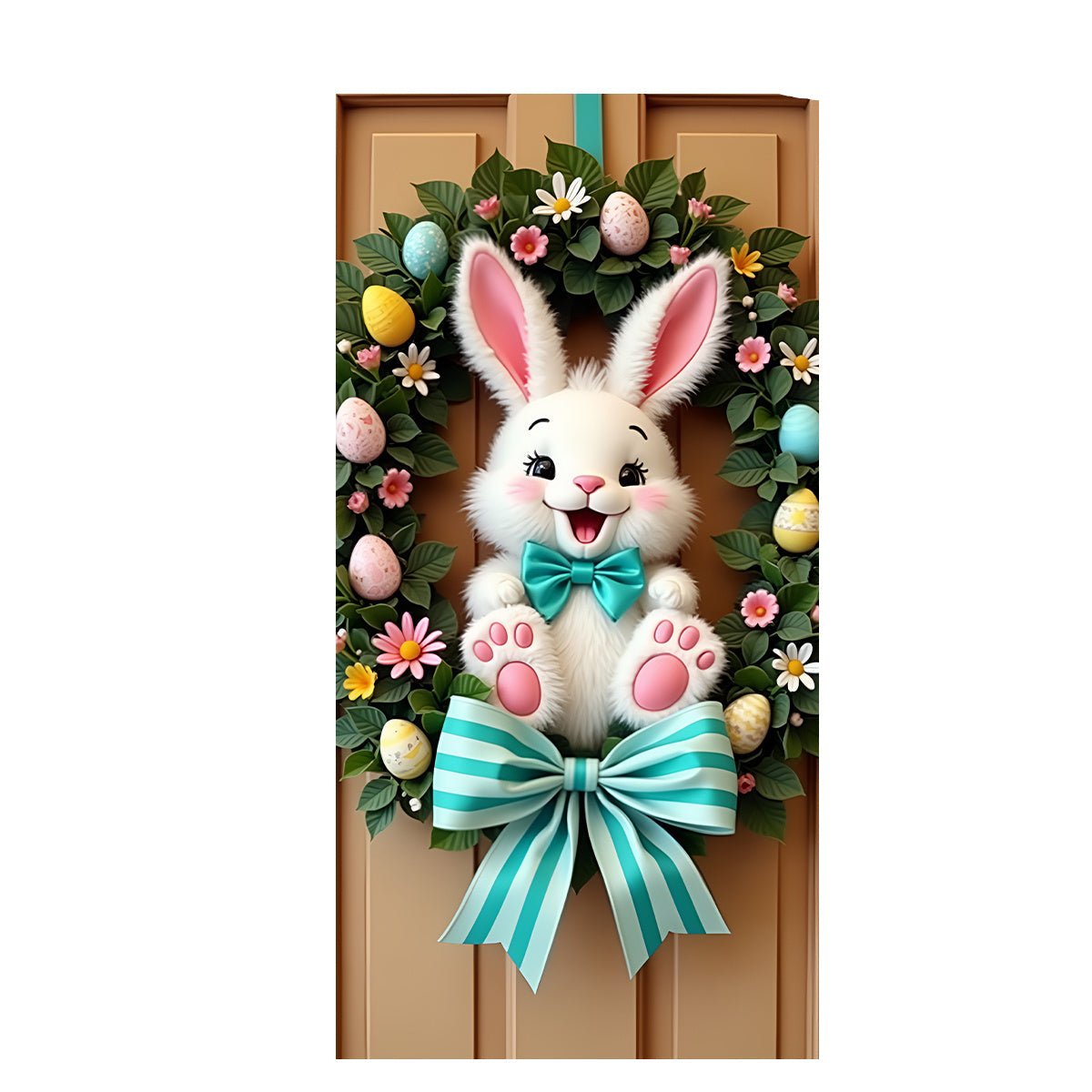 NNETM Easter Bunny Wreath Door Banner