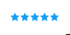 Five blue stars representing a rating or review