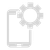 A key attached to a clear keychain with a small lock symbol
