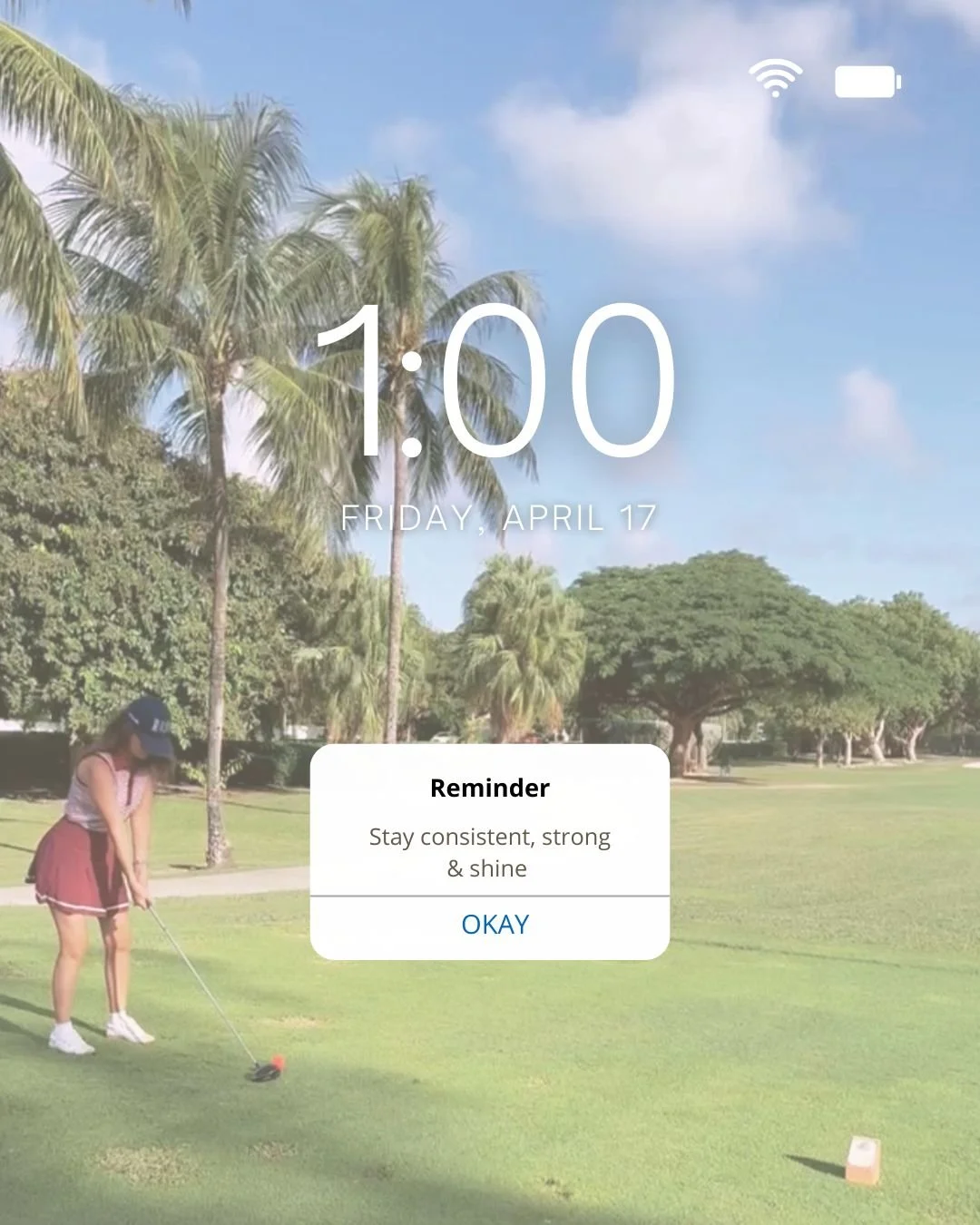 Reminder

Stay consistent, strong &amp; shine.

#ForeWomenInInsurance #WomenSupportingWomen #GolfLife #GolfGirls