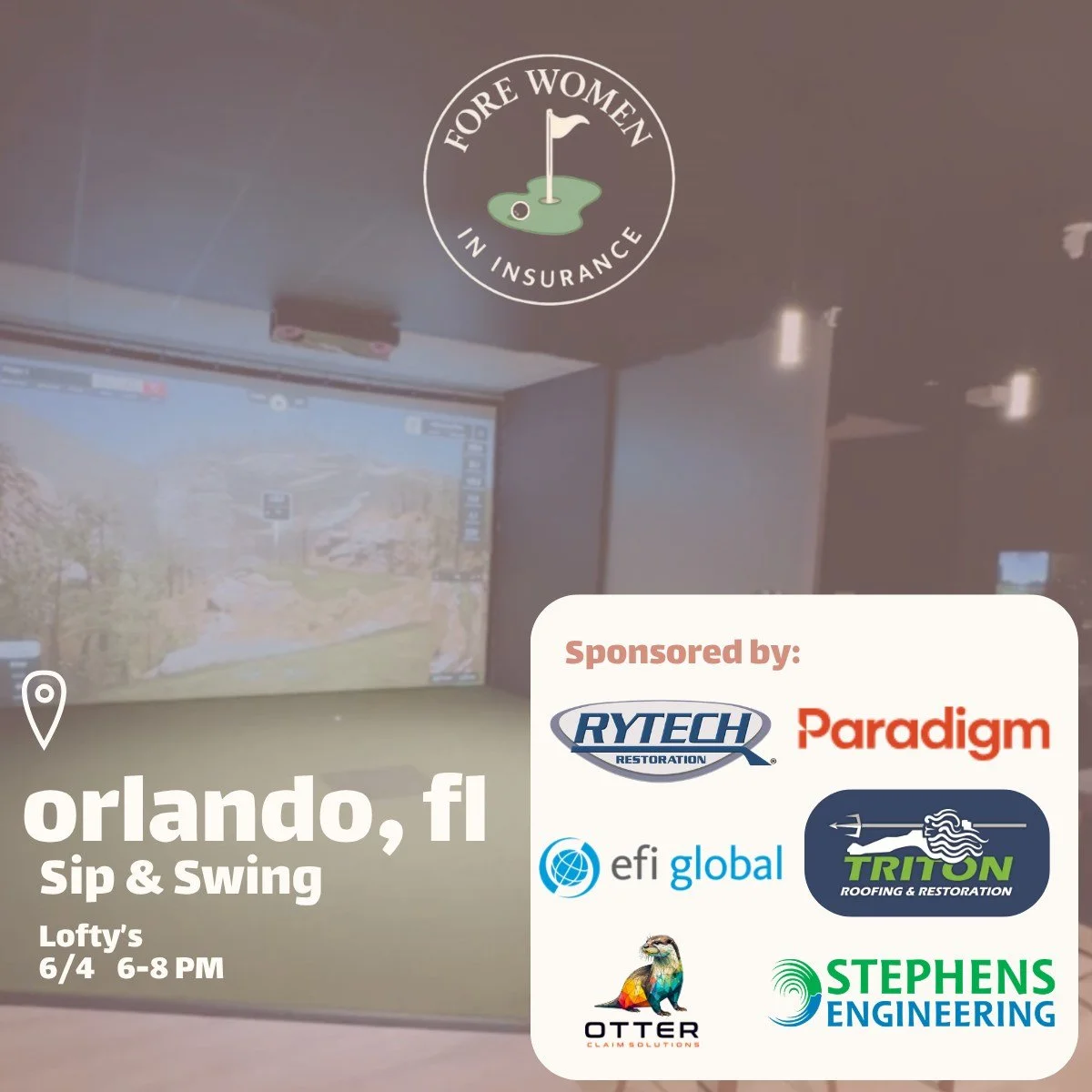 Orlando, we&rsquo;re swinging into summer! ☀️ 

Our Fore Women in Insurance Sip &amp; Swing is happening June 4 at Lofty&rsquo;s in Longwood, and we still have a few tickets available for women in insurance who want to connect, unwind, and build conf