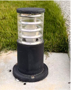 Ribbed Top Bollard Light