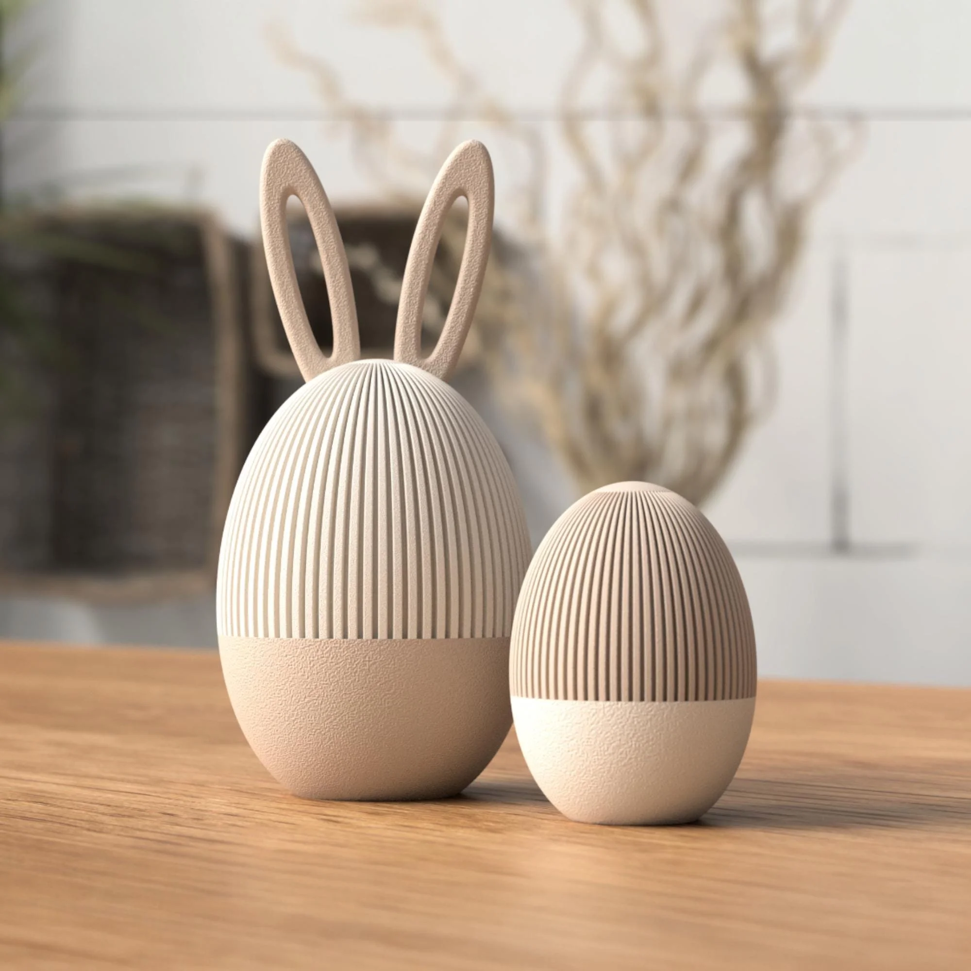 Befüllbare Osterei Dose im Japandi Stil