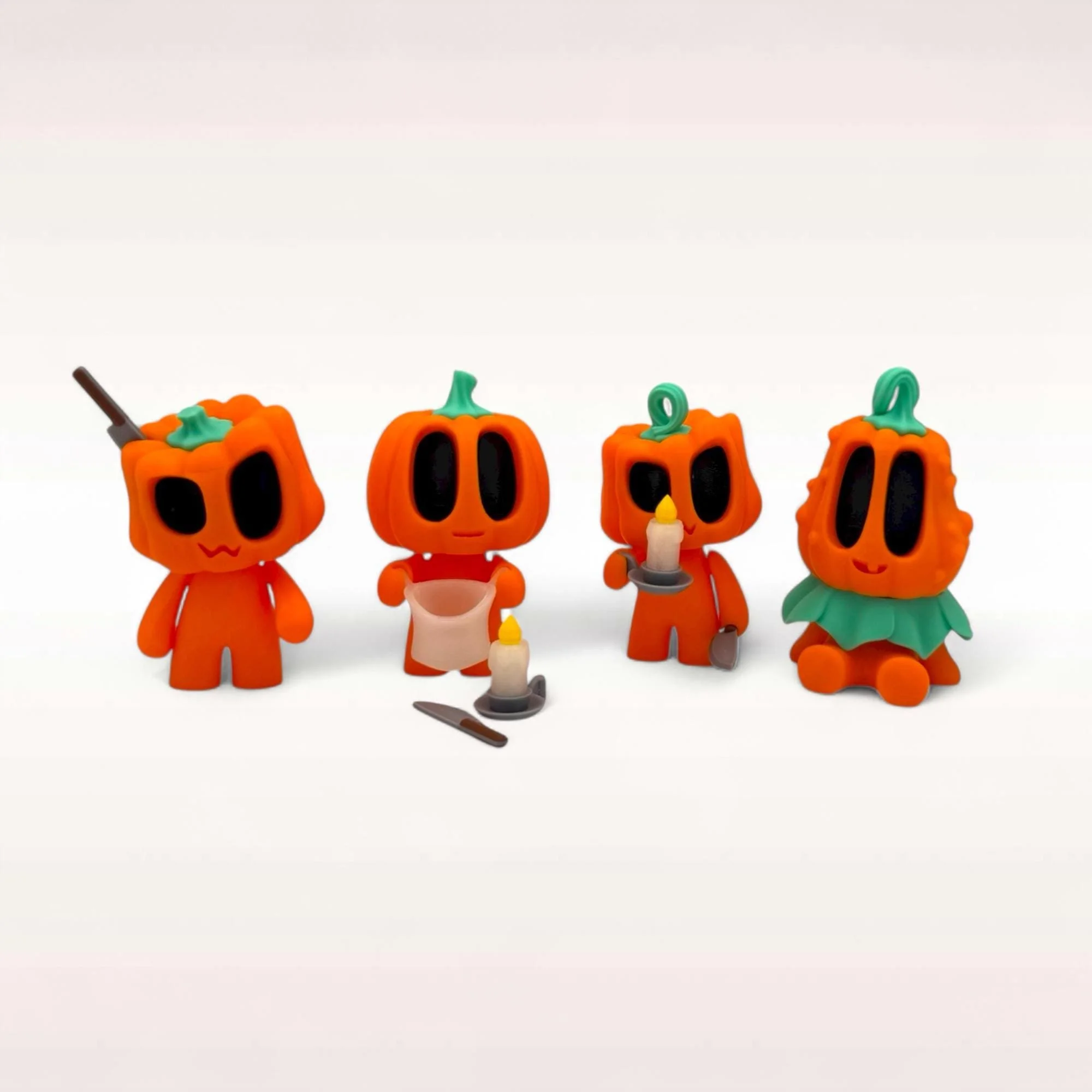 Mini Kürbis Figuren als Halloween Deko