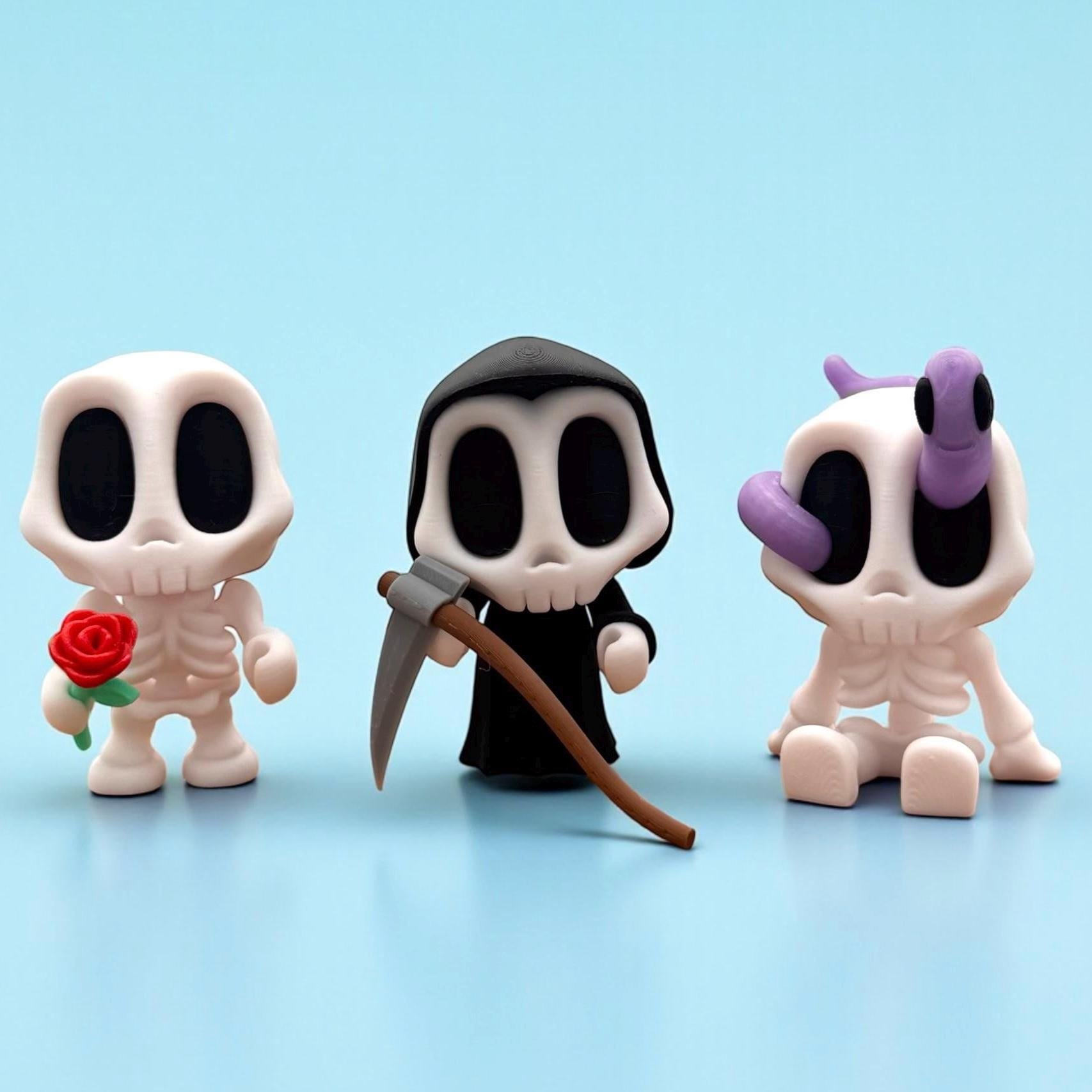 Bewegliche Mini-Skelett Figuren