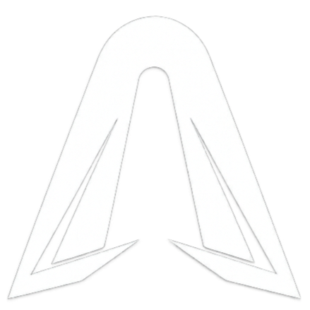 두꺼운 흰색 글자 'A'의 그림.