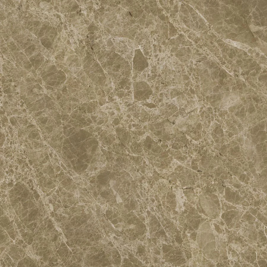 Close-up view of a beige marble surface with natural veining patterns