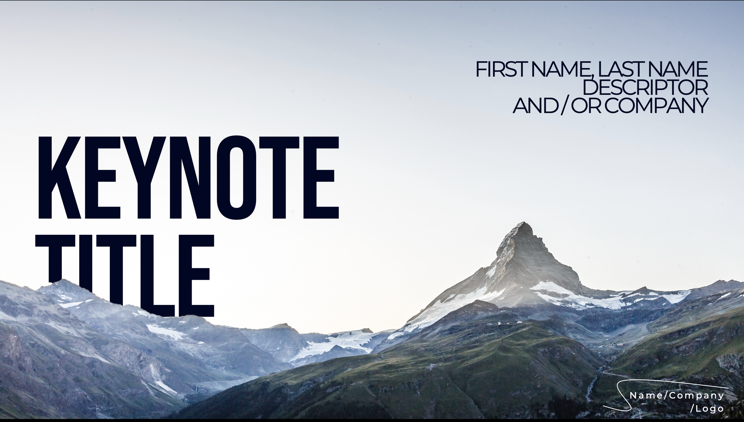 Get The Mountain Keynote Slide Template