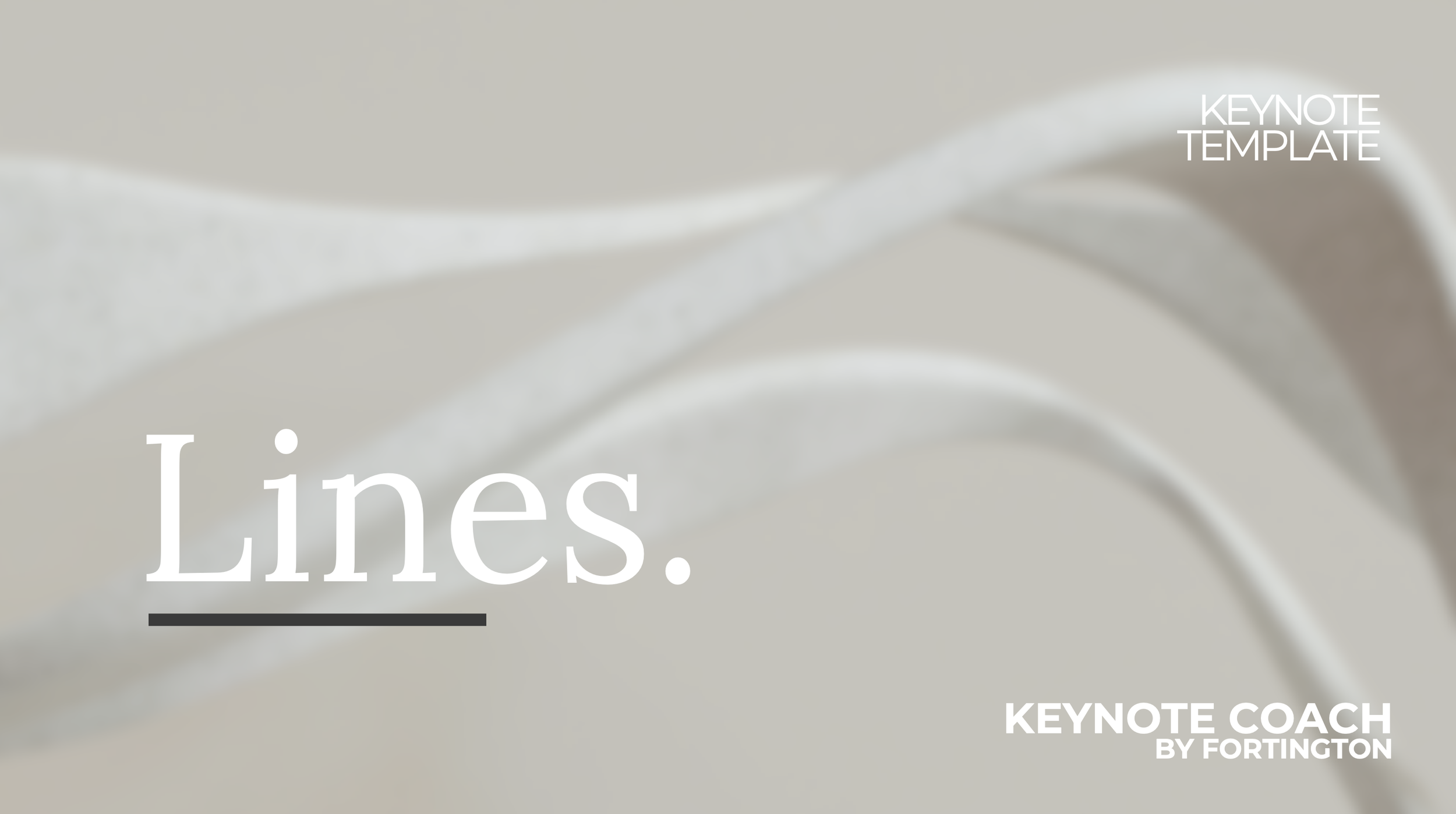 “Lines”: The Clean, Minimalist Presentation Template