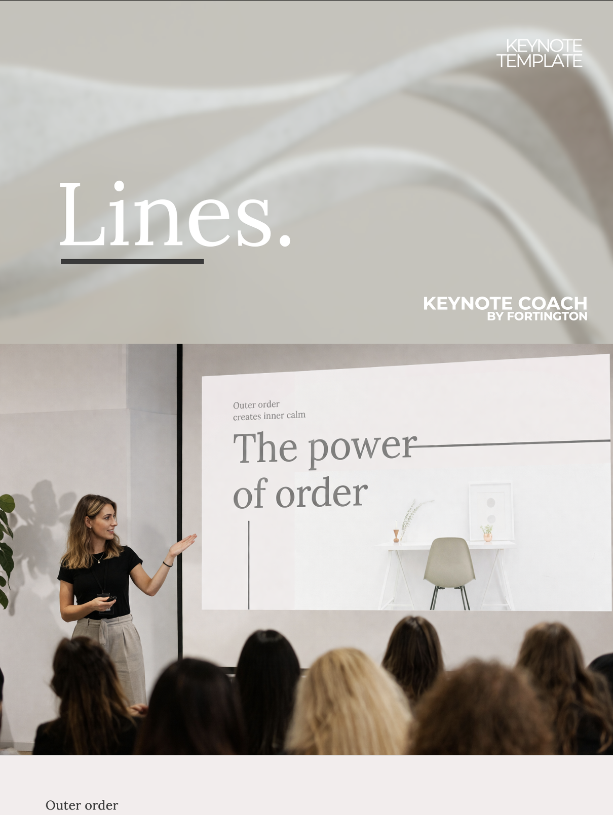 Lines Presentation Slide Template (PowerPoint)