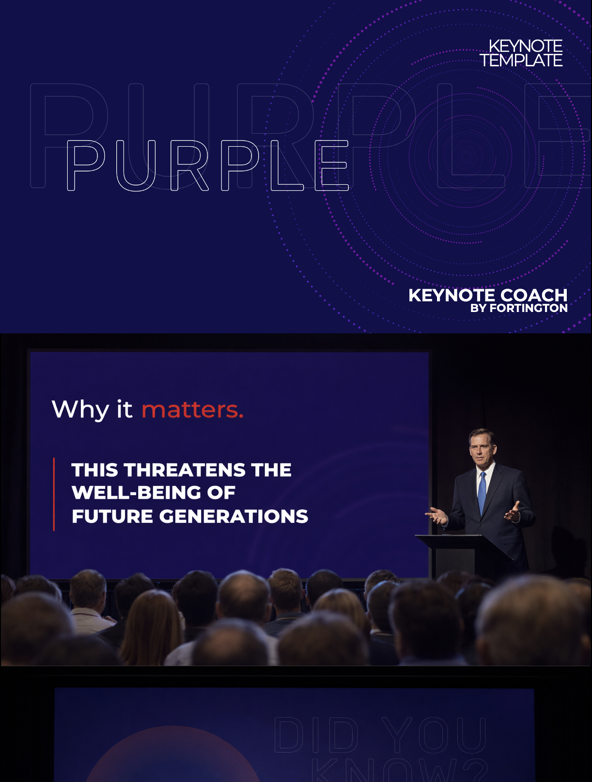 Purple Presentation Slide Template (PowerPoint)