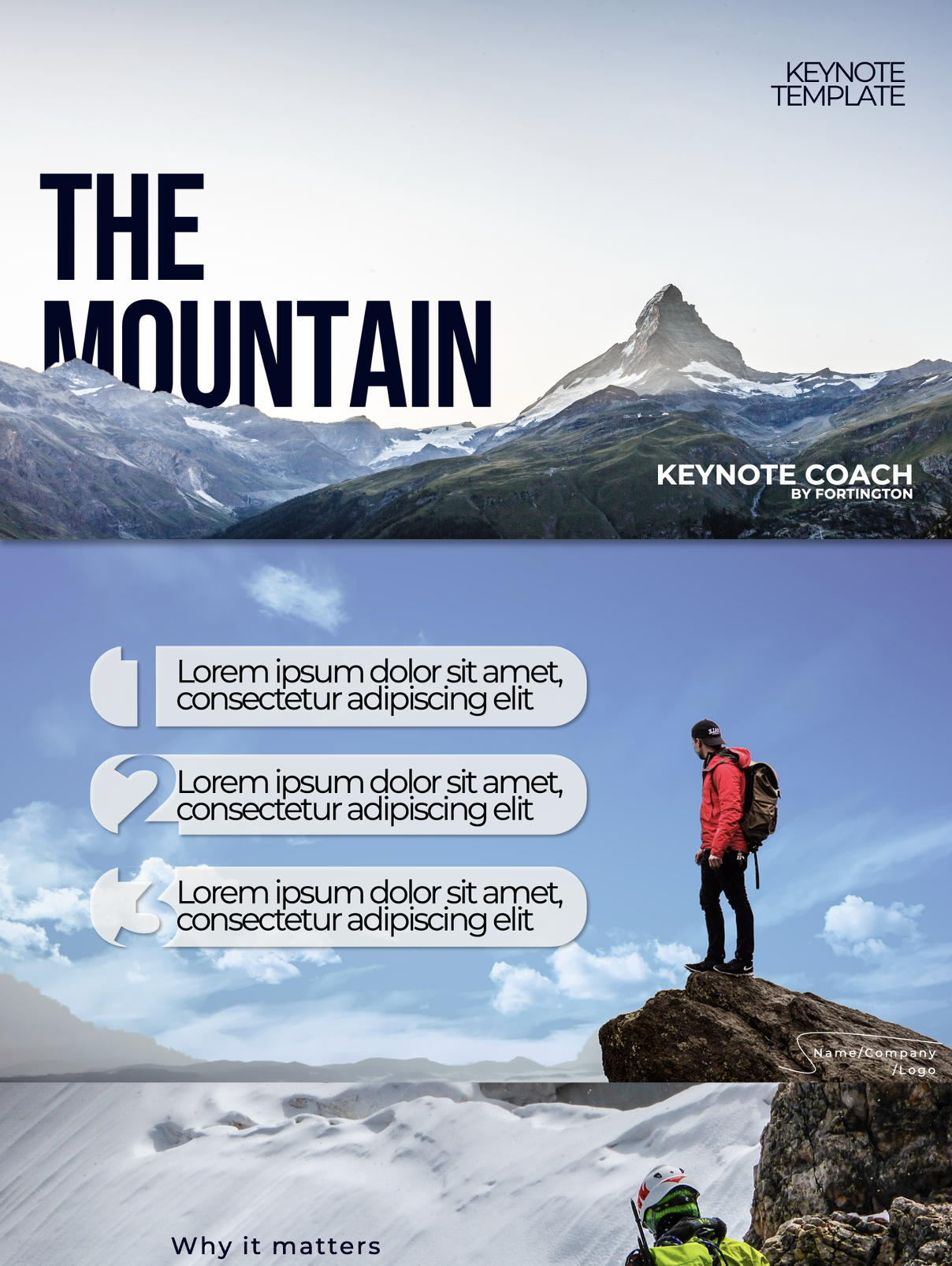 The Mountain Presentation Slide Template (PowerPoint)