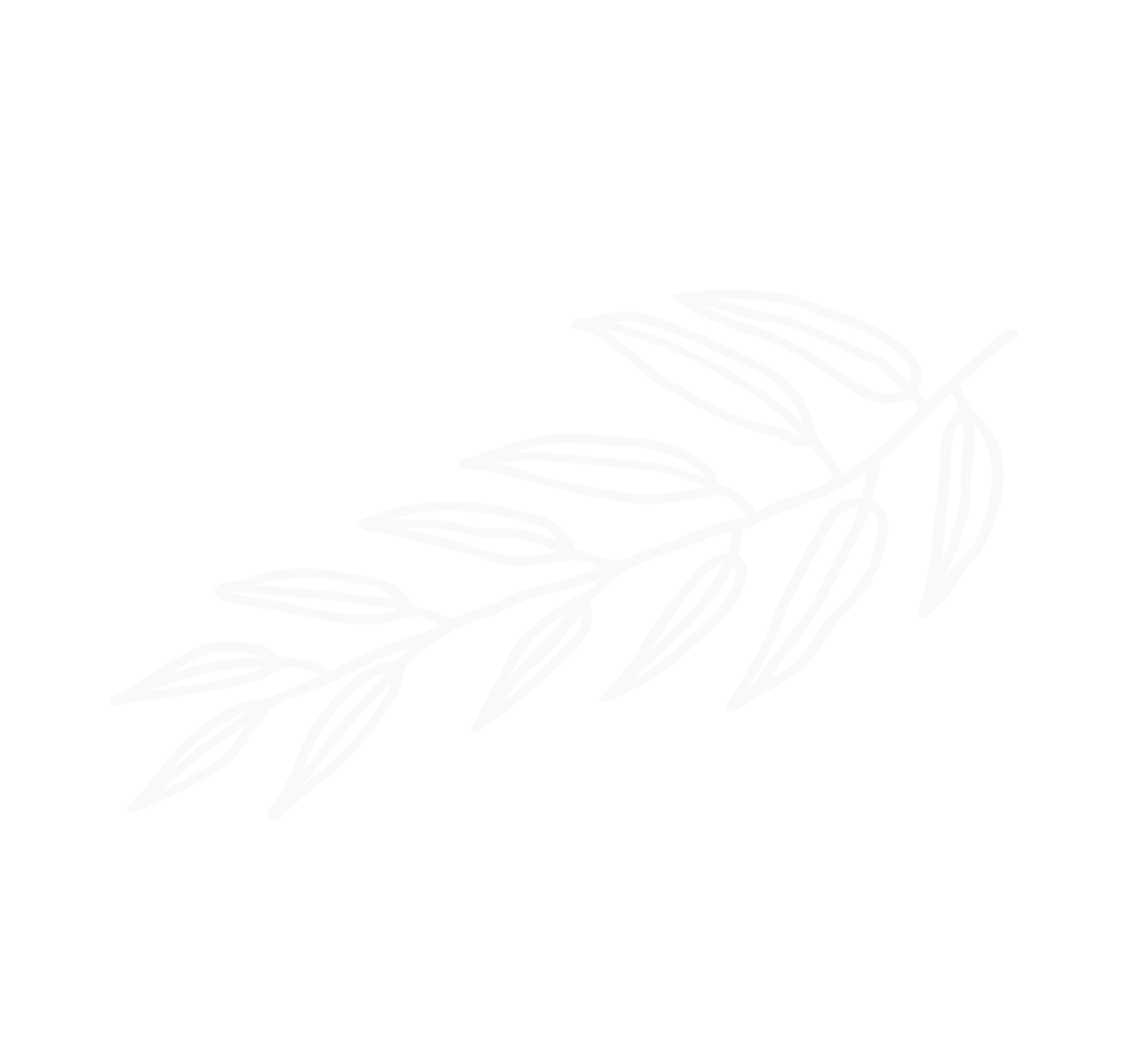 Line art illustration of a hand holding a bunch of elongated leaves.