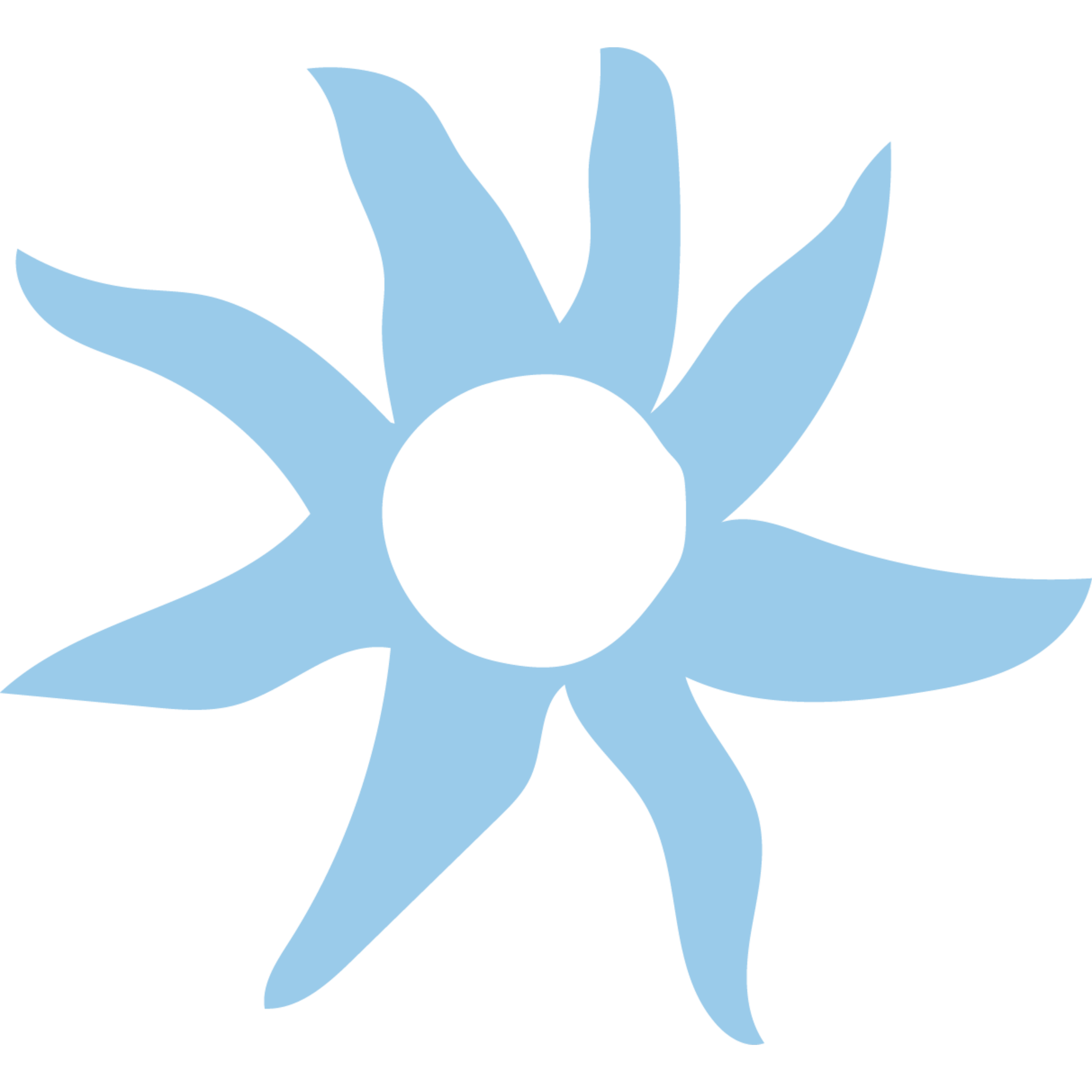 Light blue stylized representation of a person raising their hands, with a circular head, set against a black background.