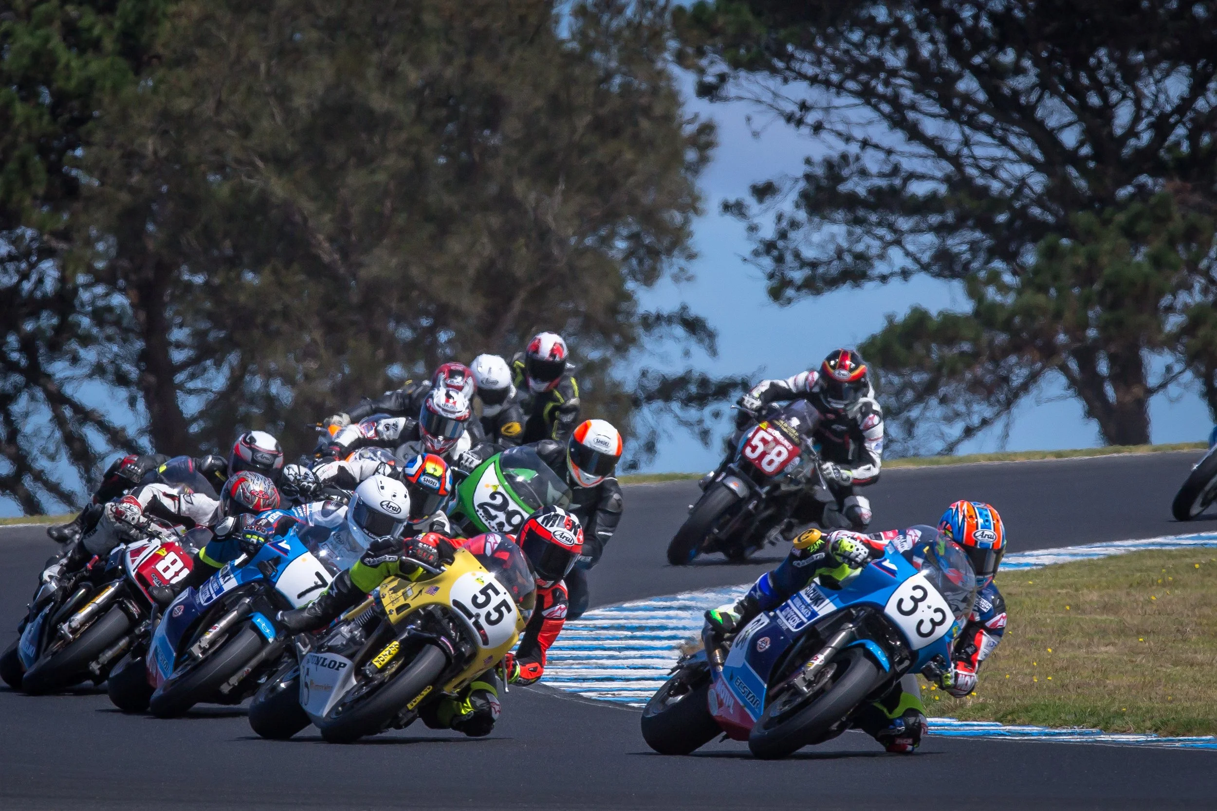 Michael Neeves racing the Team Classic Suzuki XR69 at the Island Classic at Phillip Island Australia