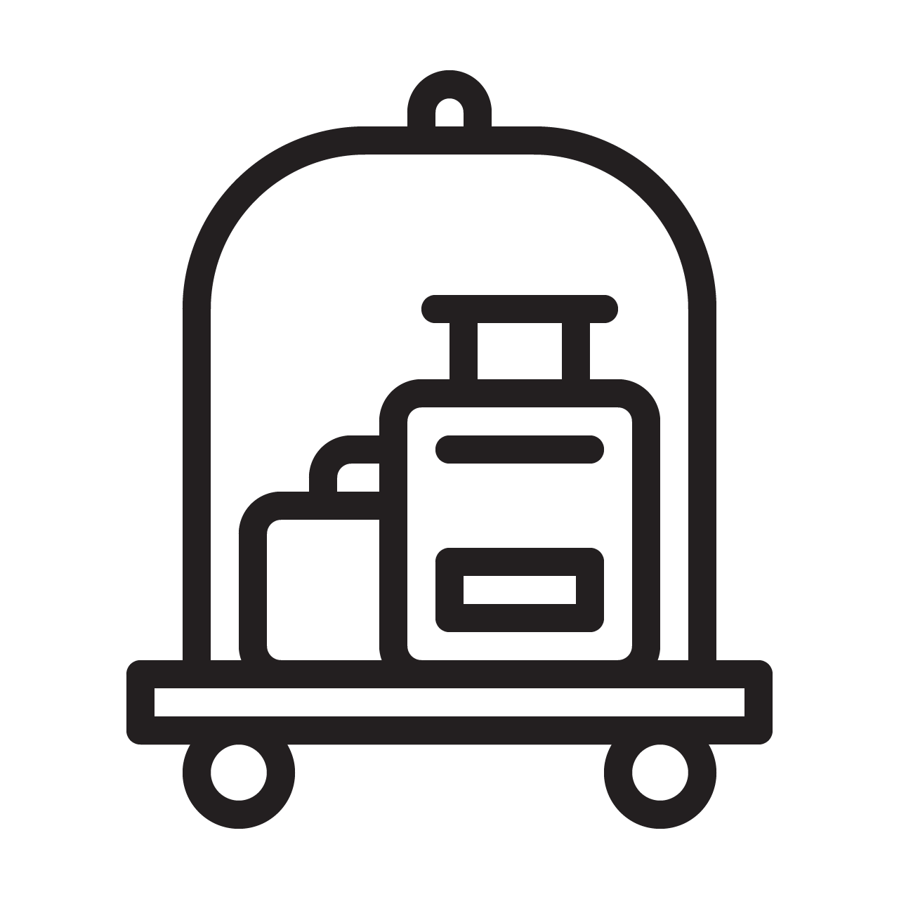 Rendered luggage cart