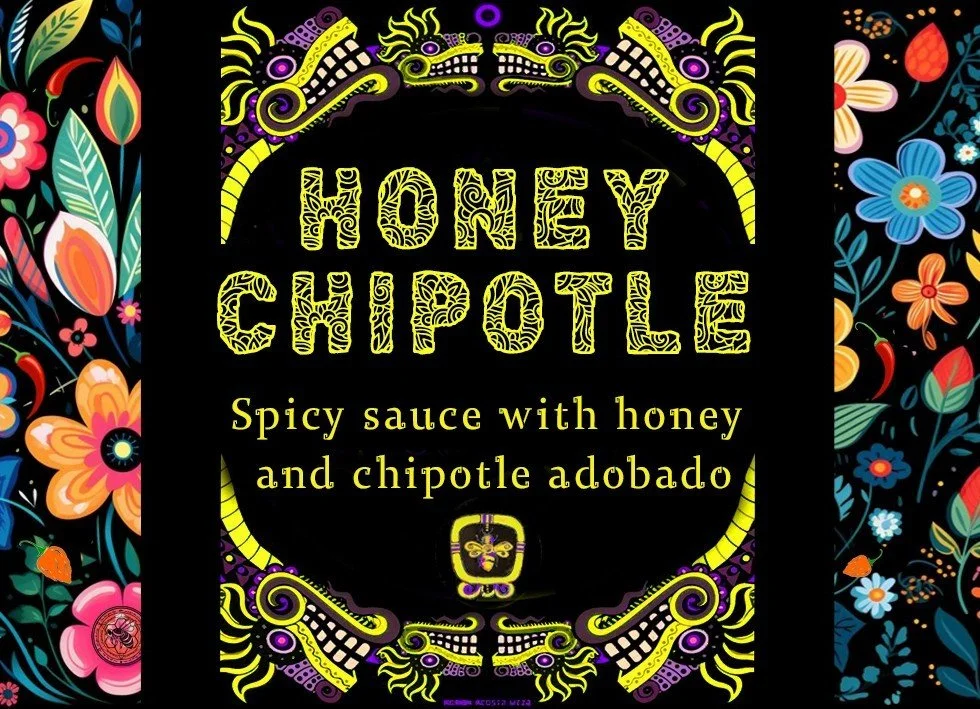 hot honey chipotle sauce, made with raw italian honey, classic "swicy" sauce for maxican food, chicken, fish and burgers