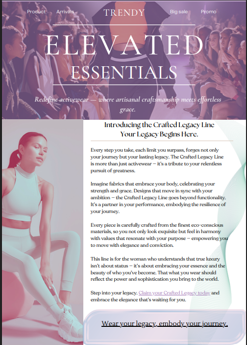 Fashion E-commerce brand: Email for investor pitch