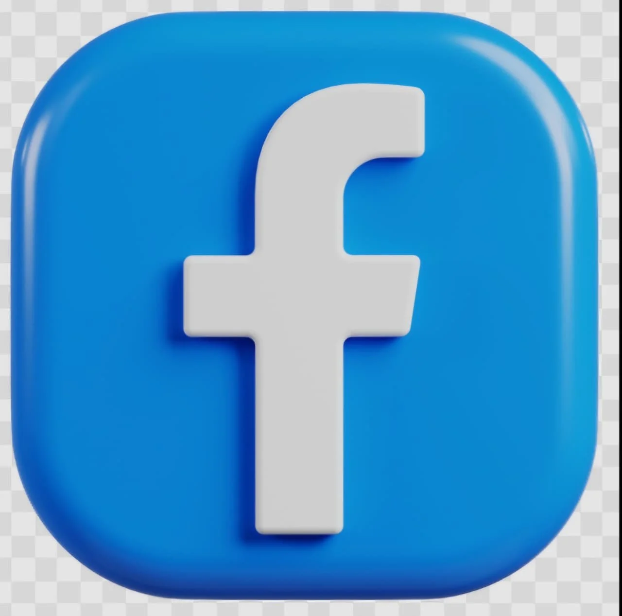 Facebook logo with a white lowercase 'f' on a blue rounded square background.