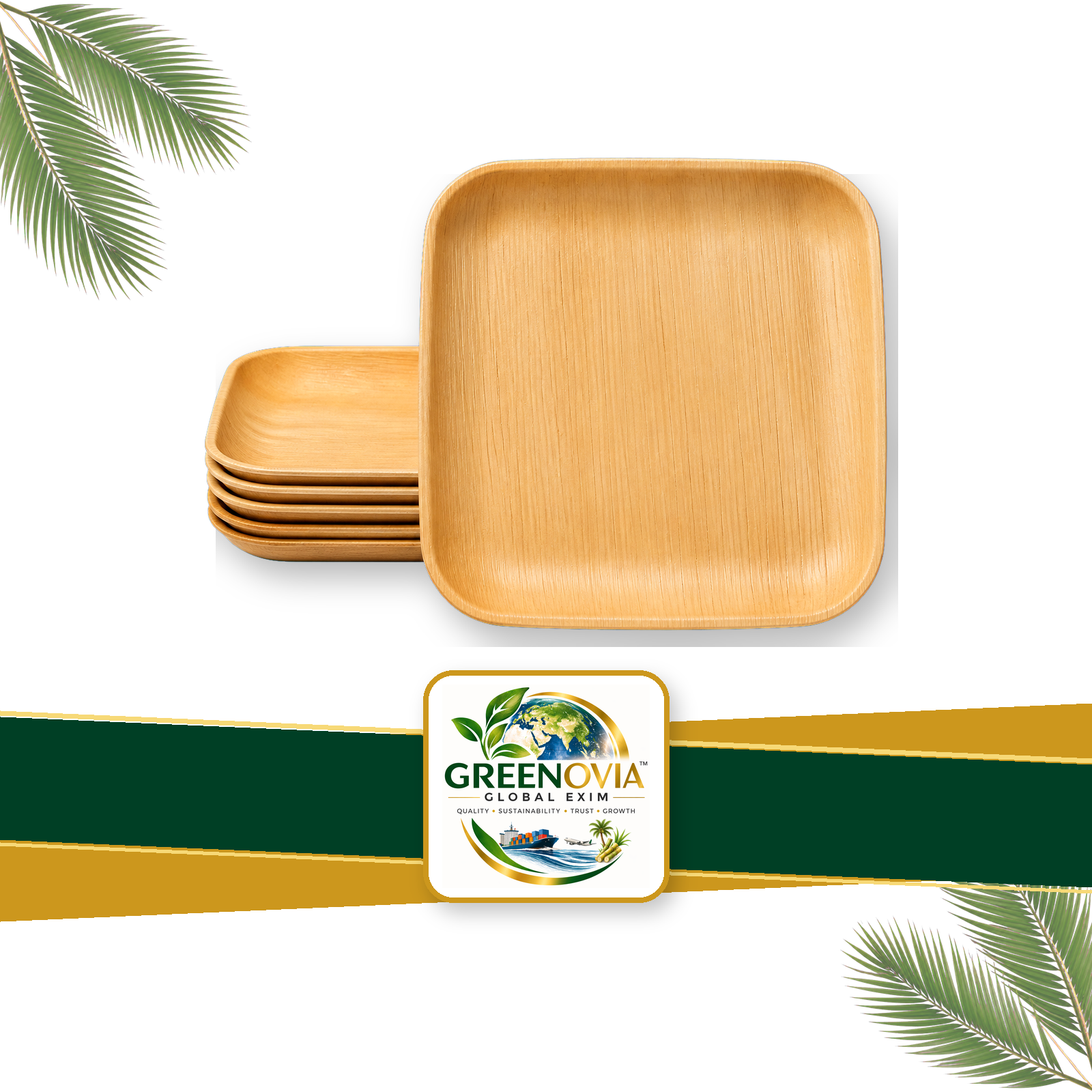 ARECA SQUARE PLATES