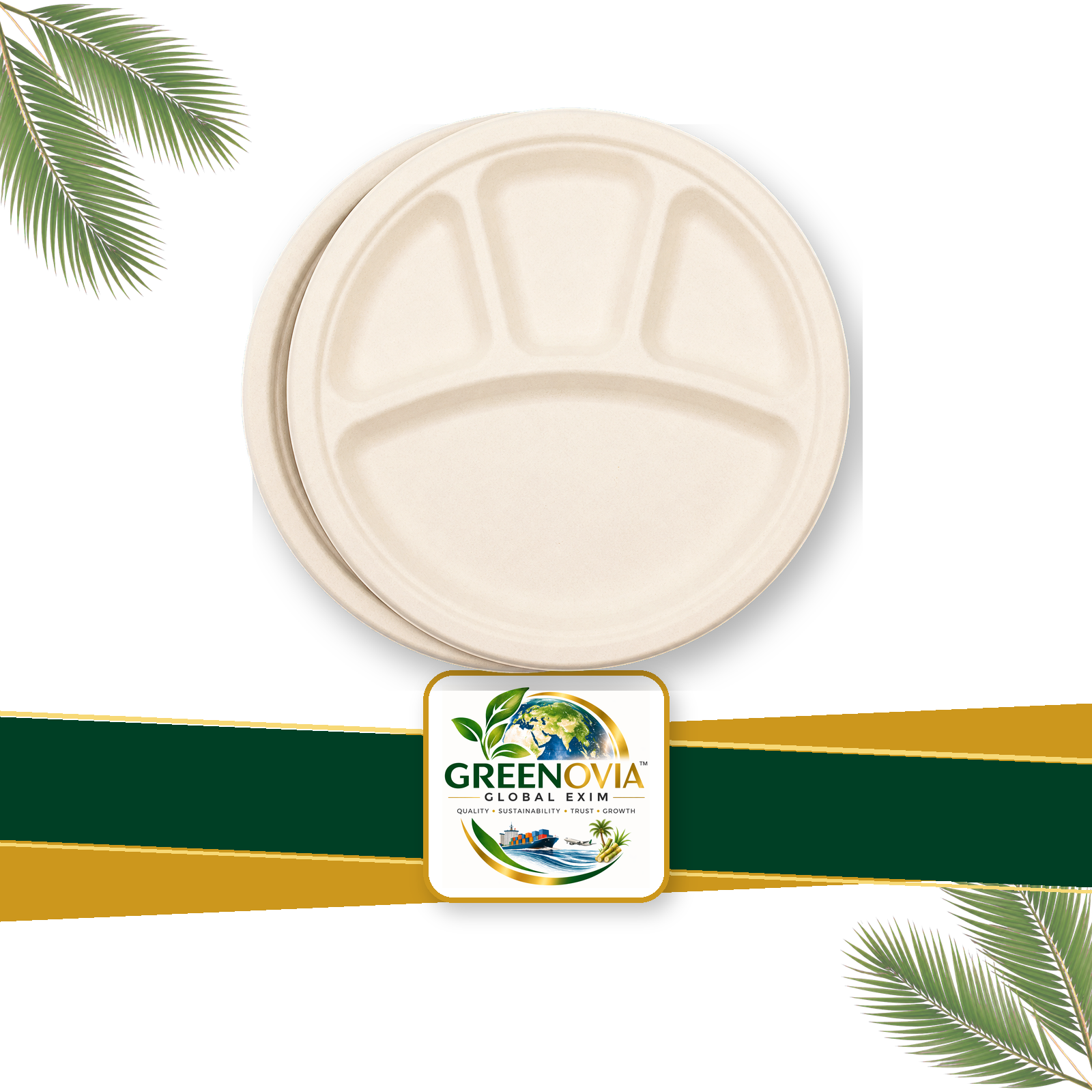 BAGASSE 4CP ROUND PLATE