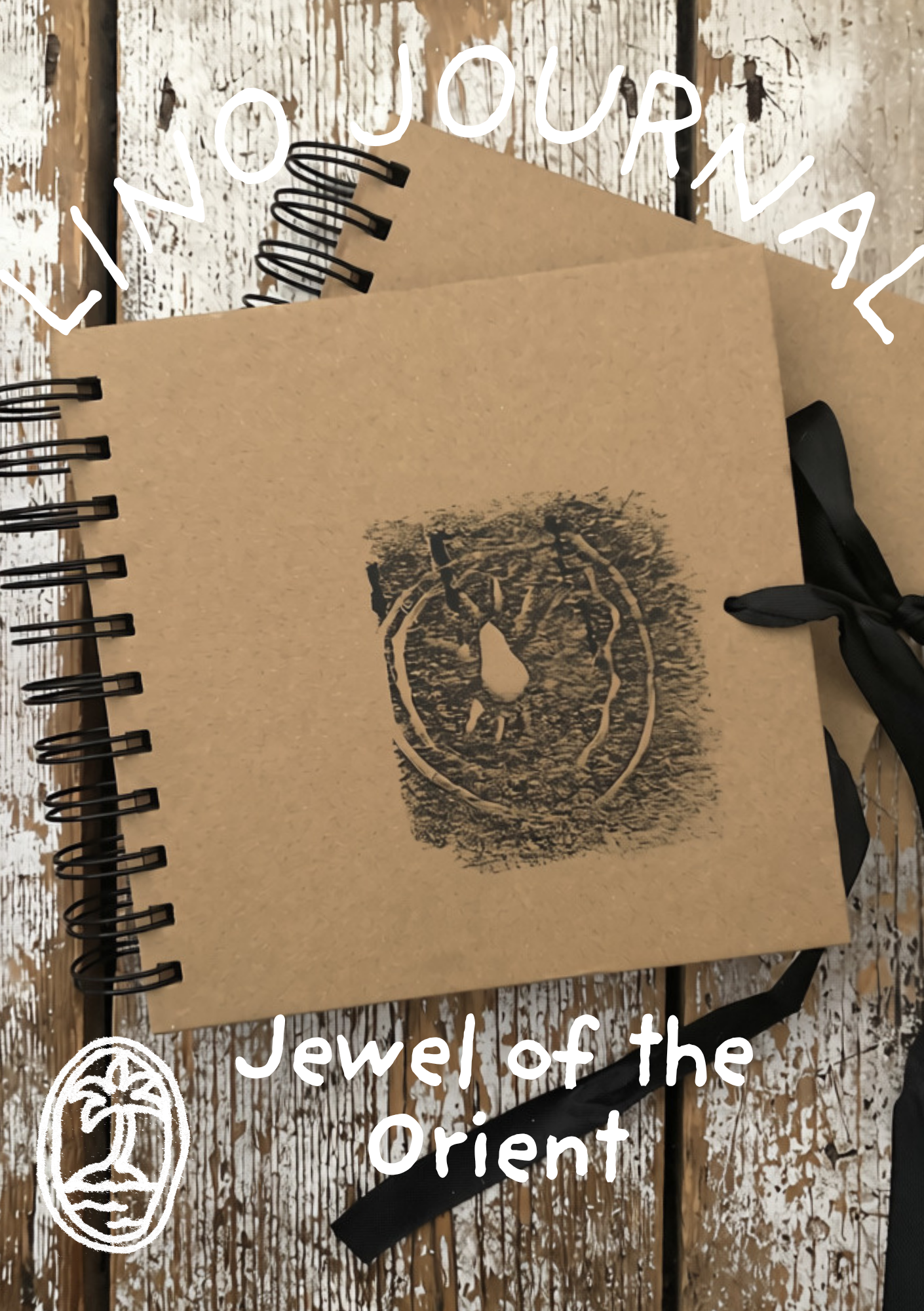 Jewel of the Orient Lino-Printed Journal
