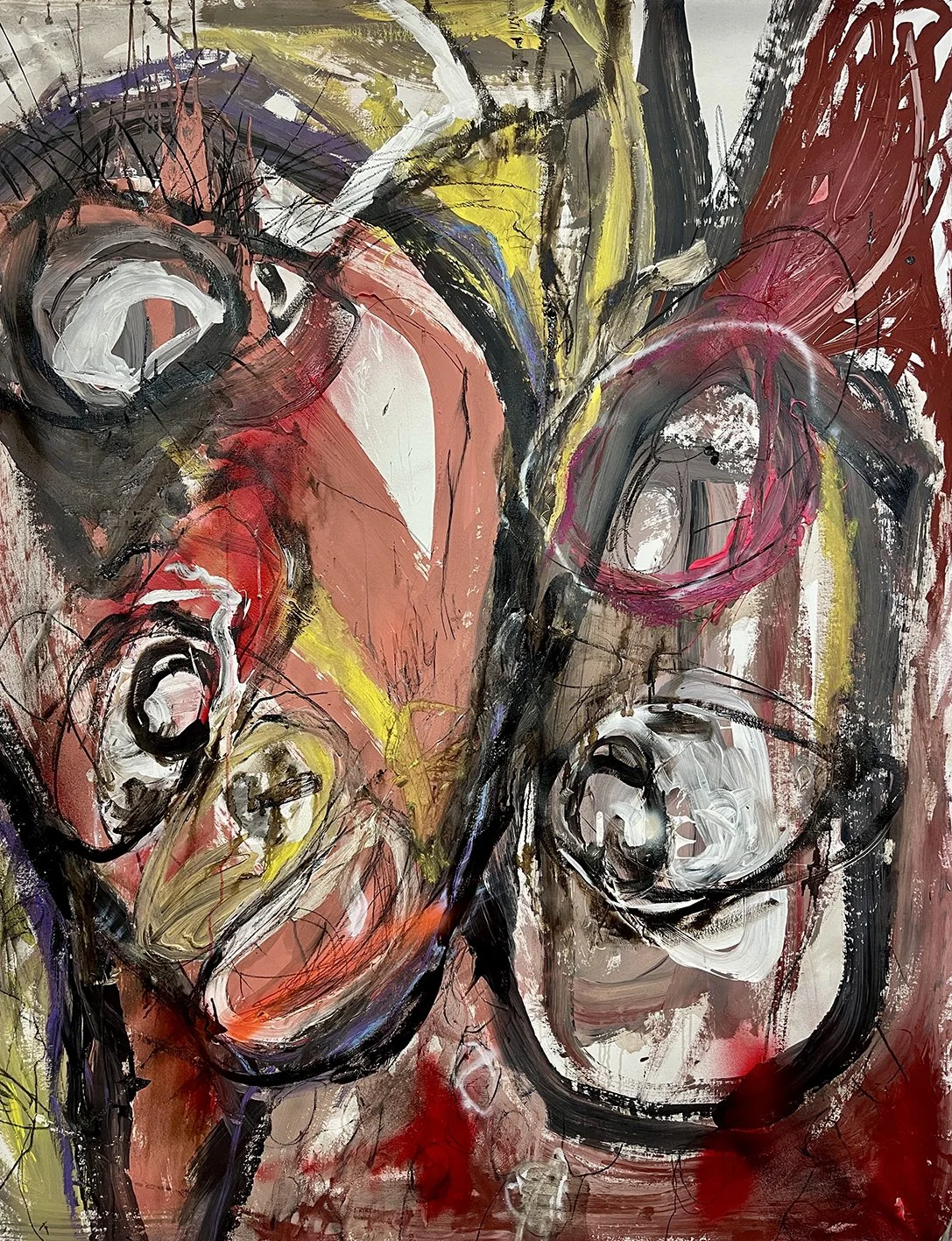 Conflictos. 2025. Técnica mixta. 180x144 cm.JPEG