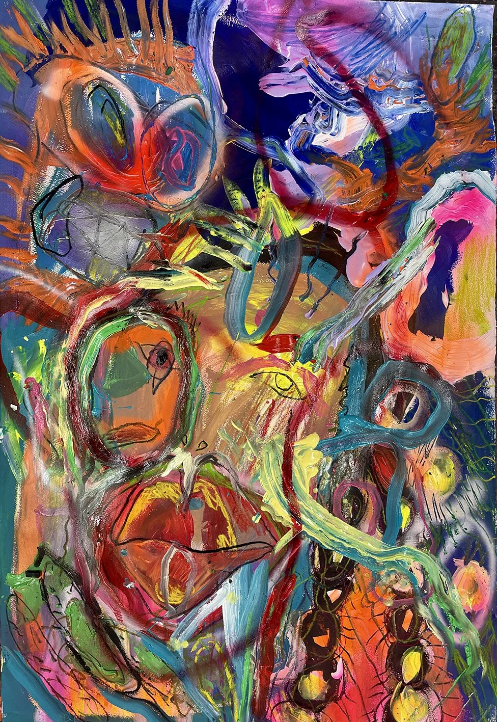 DJ. 2024. Técnica mixta sobre papel. 110x77 cm.jpg