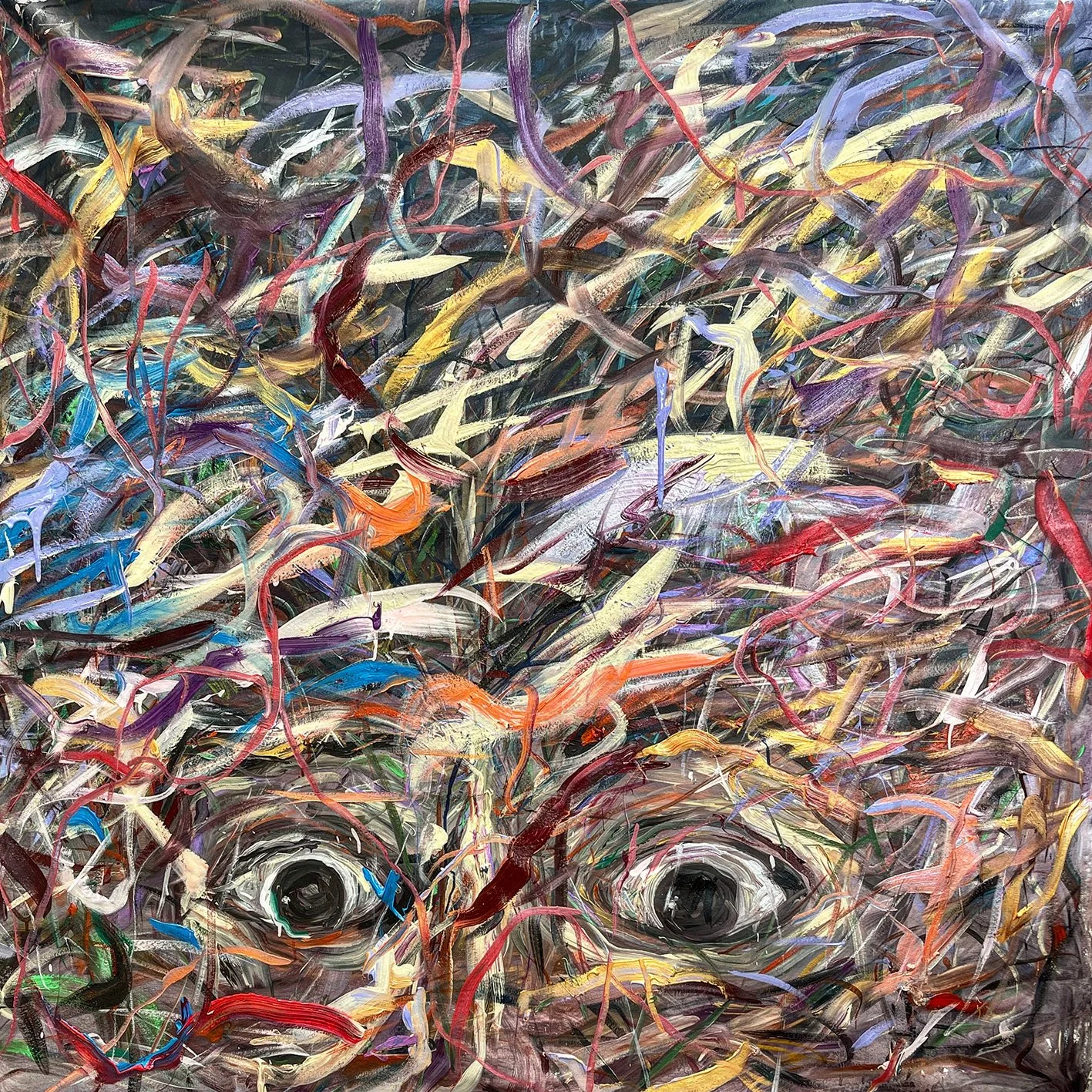 Miedo. 2023. Técnica mixta. 151x151 cm.JPG