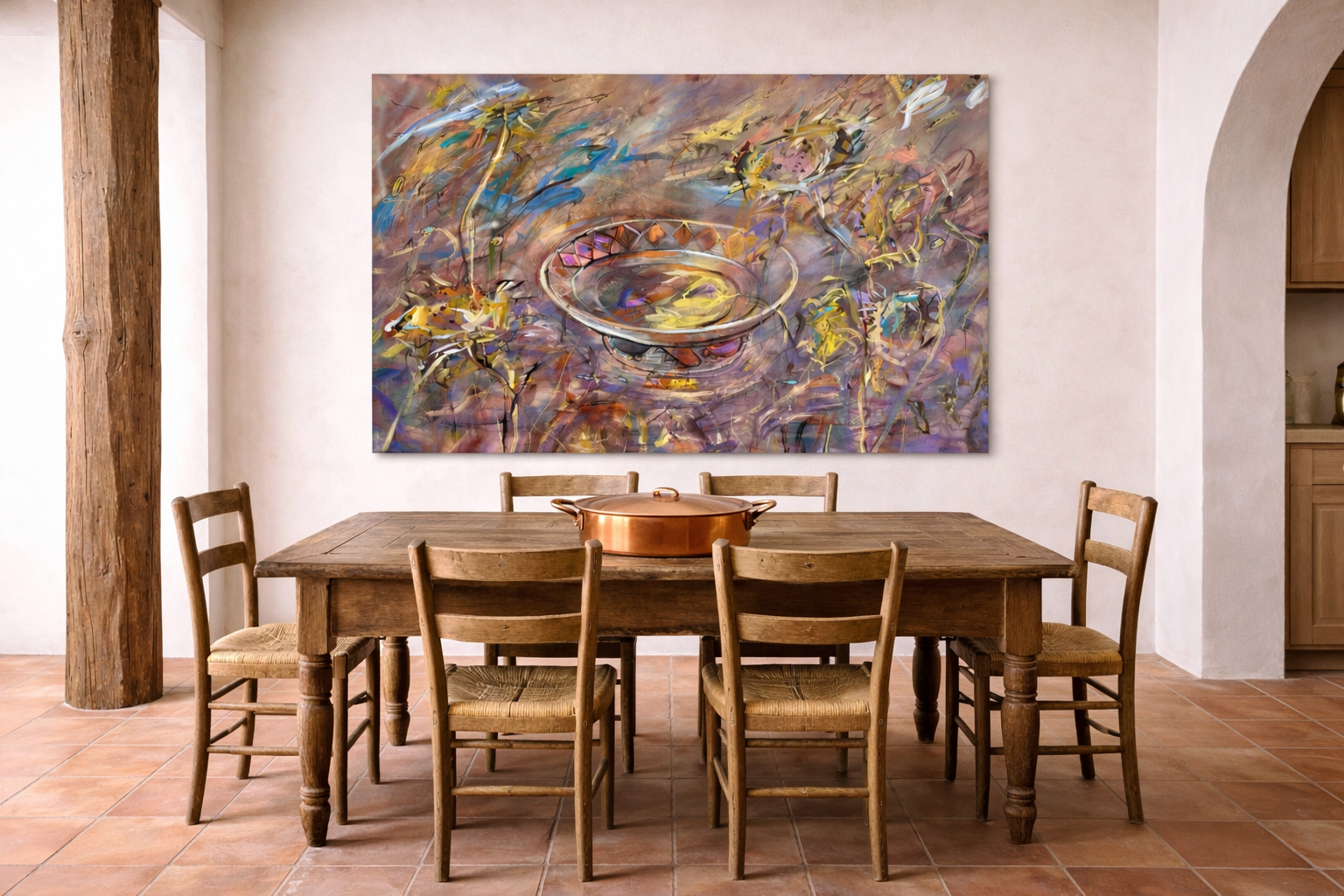 Girasoles. 2023. Técnica mixta. 156 x 205 cm (colocada).png