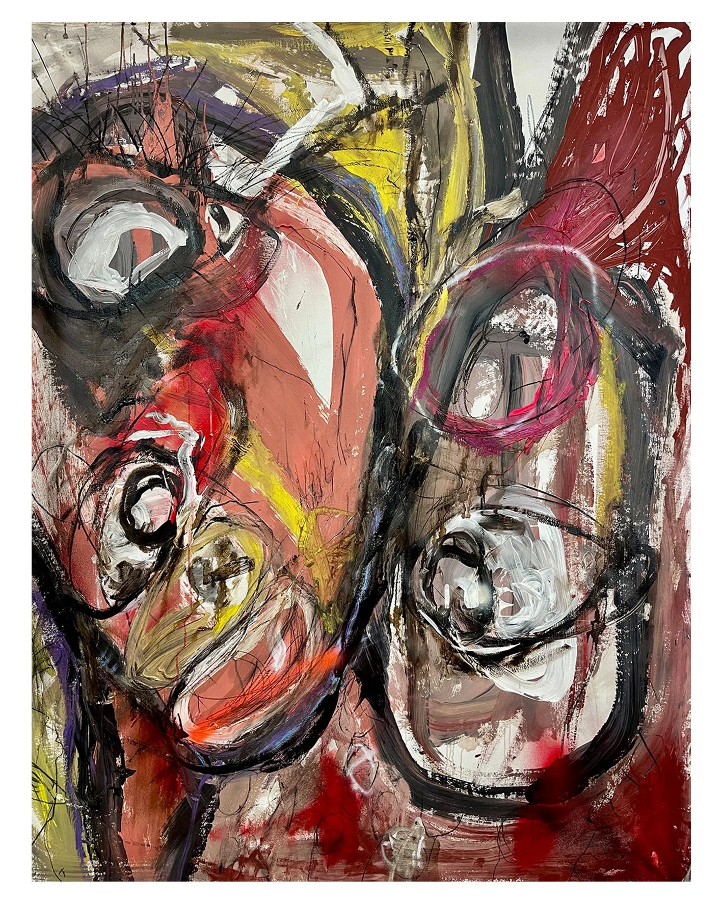 Conflictos. 2025. Técnica mixta. 180x144 cm (fondo).JPEG